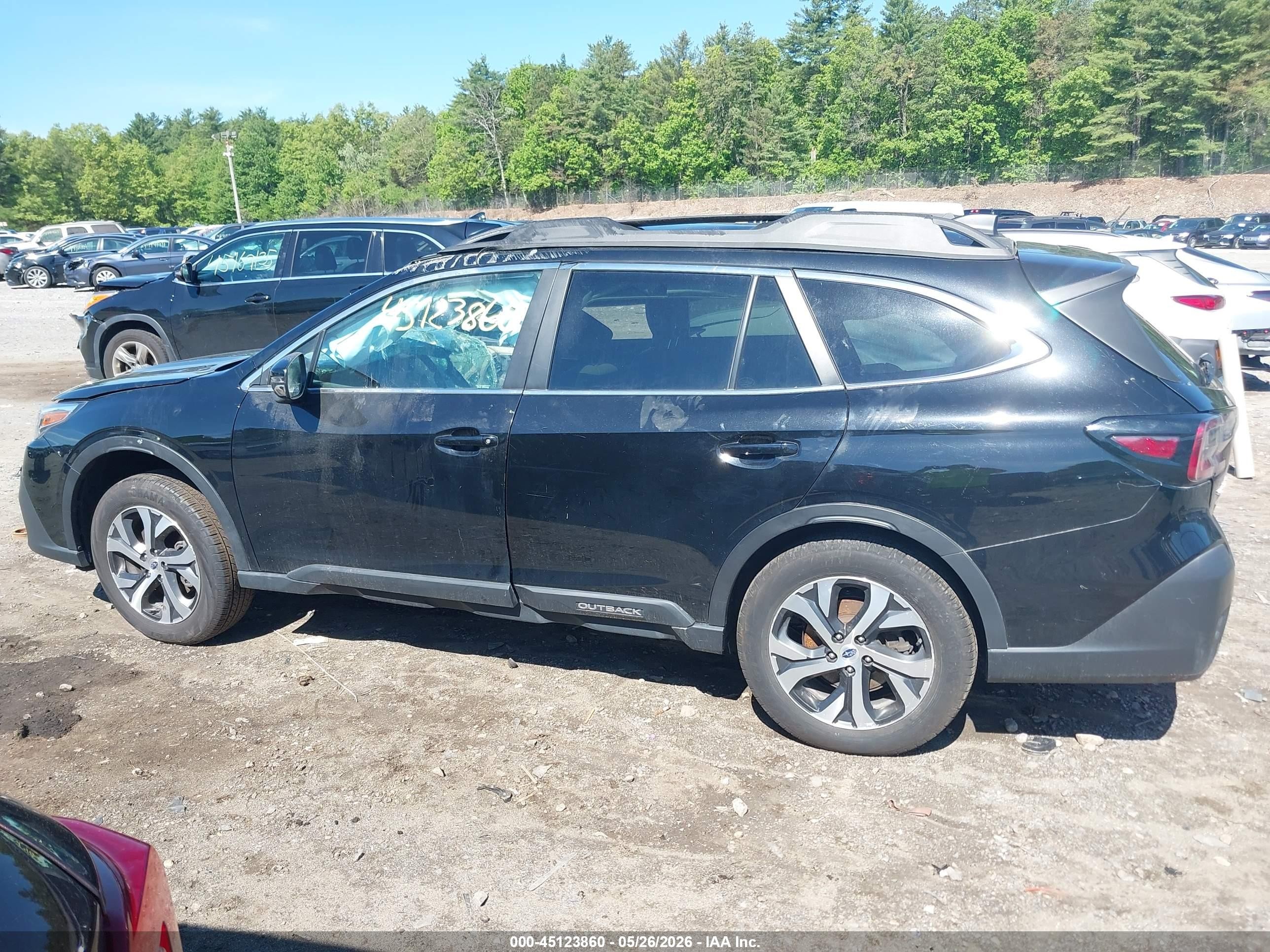 2022 Subaru Outback Limited Черный vin: 4S4BTANC1N3230107