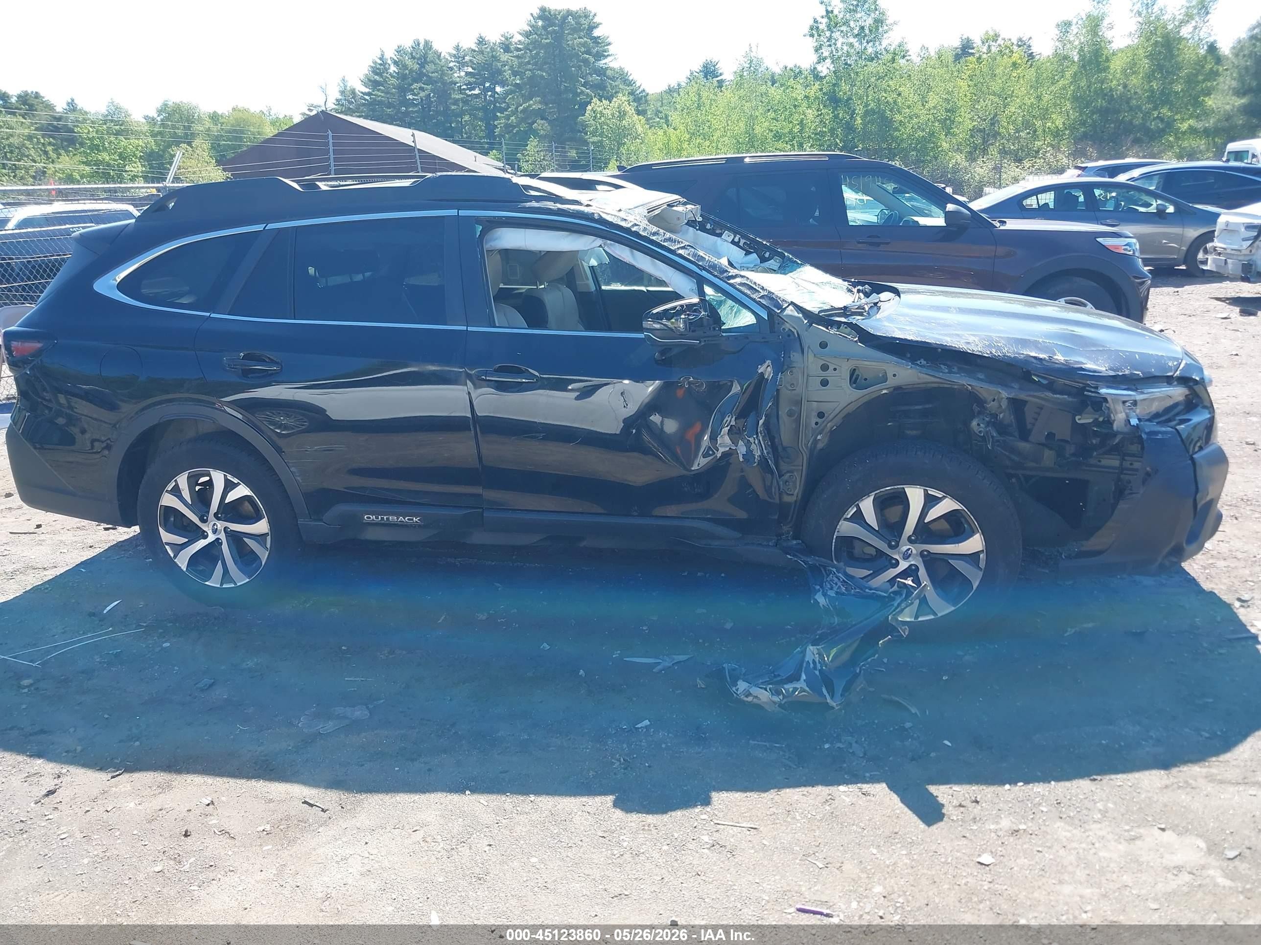 2022 Subaru Outback Limited Черный vin: 4S4BTANC1N3230107