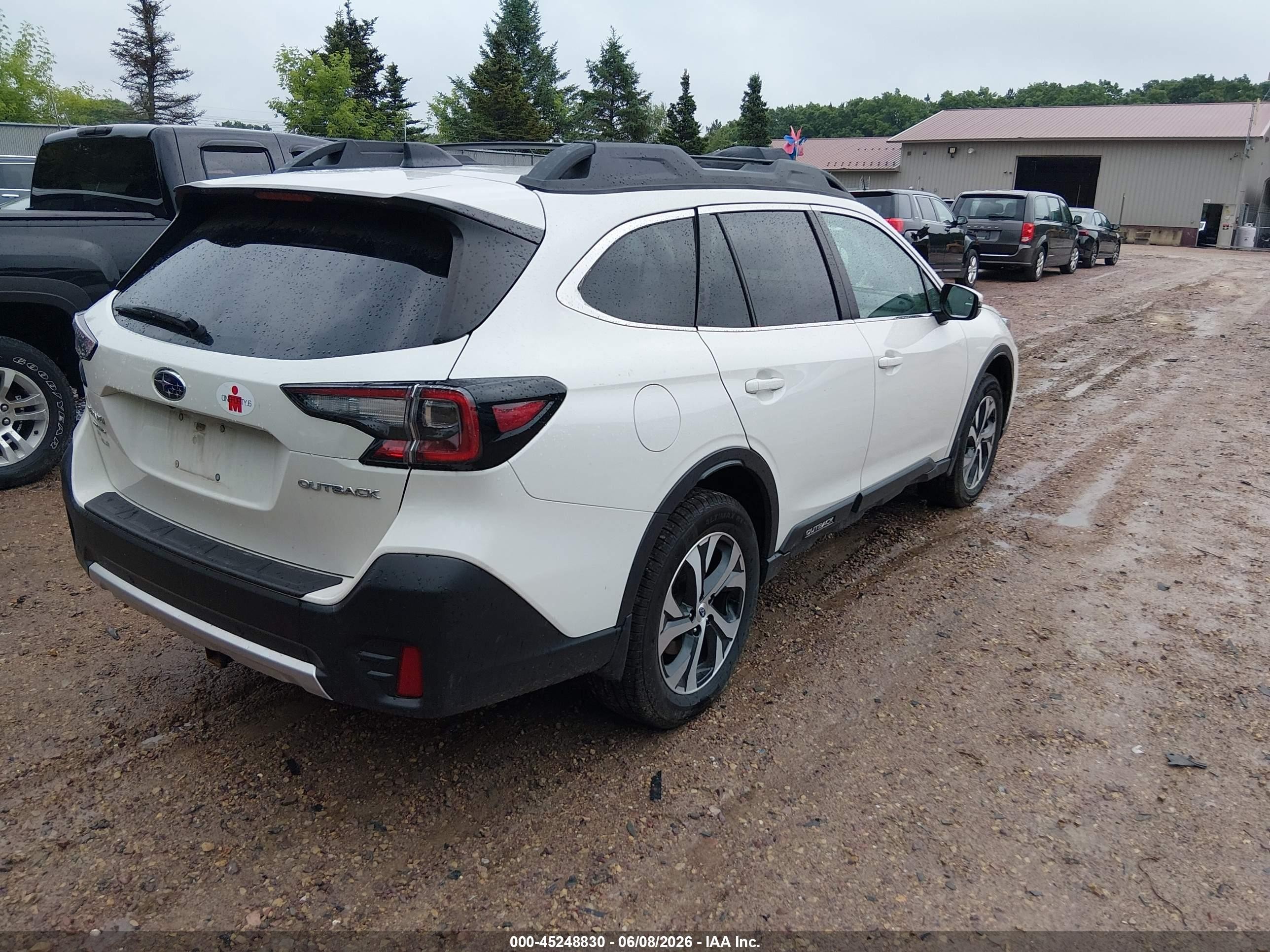 2020 Subaru Outback Limited White vin: 4S4BTANC5L3107679