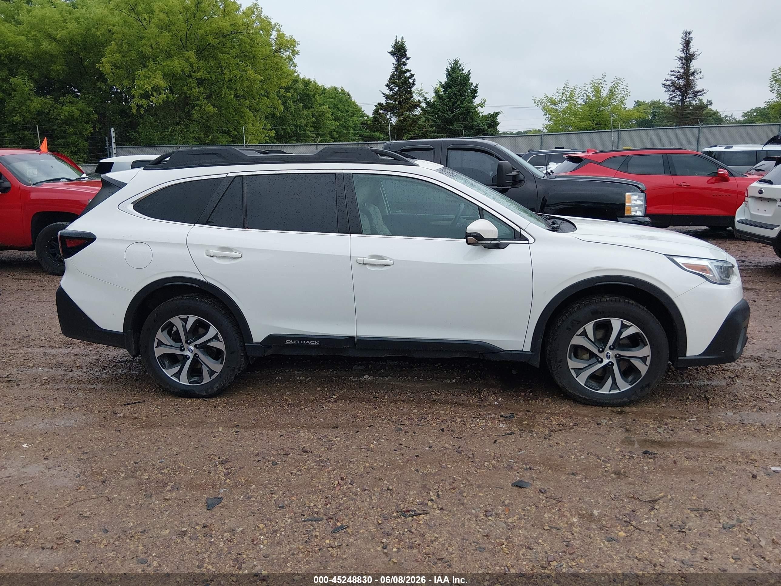 2020 Subaru Outback Limited White vin: 4S4BTANC5L3107679