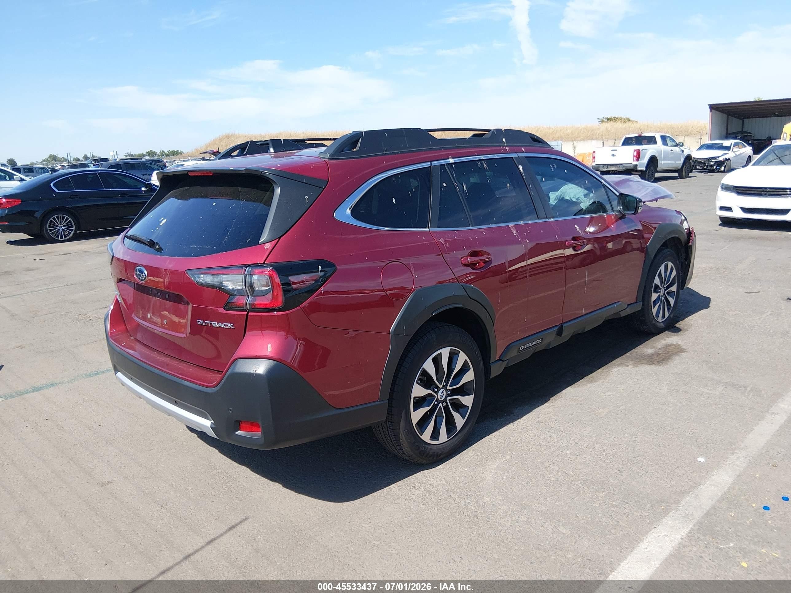 2023 Subaru Outback Limited Red vin: 4S4BTANC5P3159237