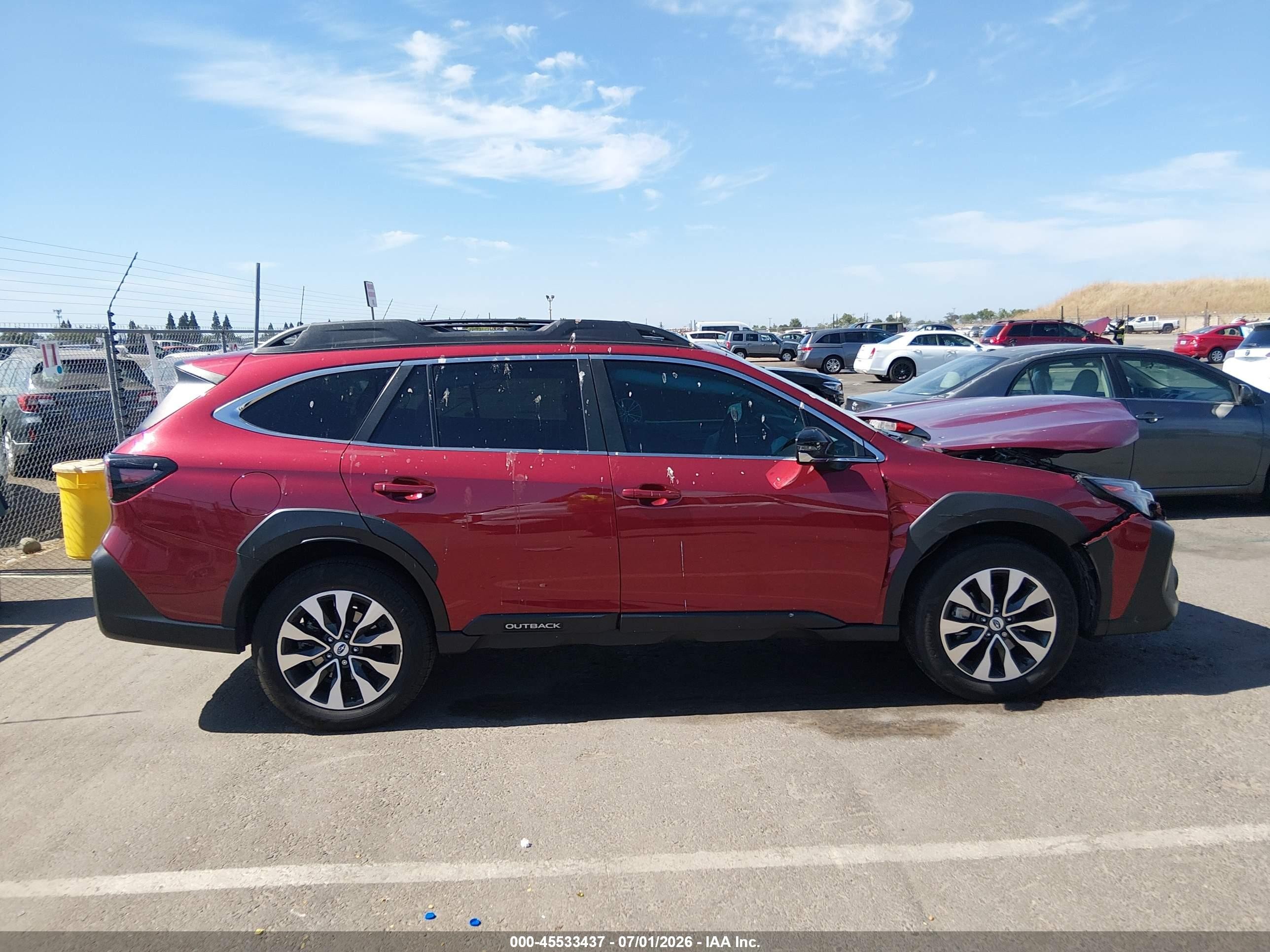 2023 Subaru Outback Limited Red vin: 4S4BTANC5P3159237