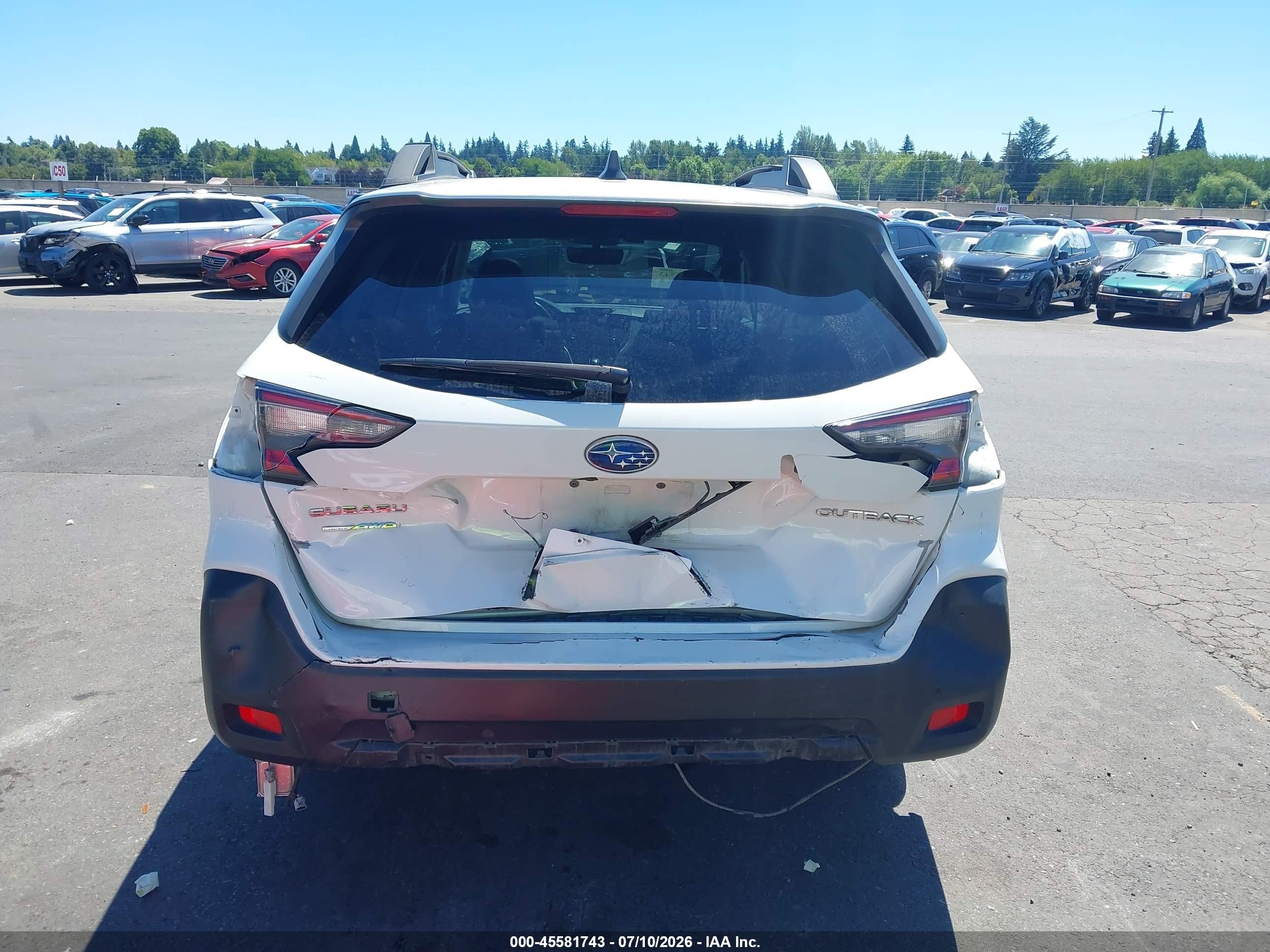 2024 Subaru Outback Limited White vin: 4S4BTANC6R3244378