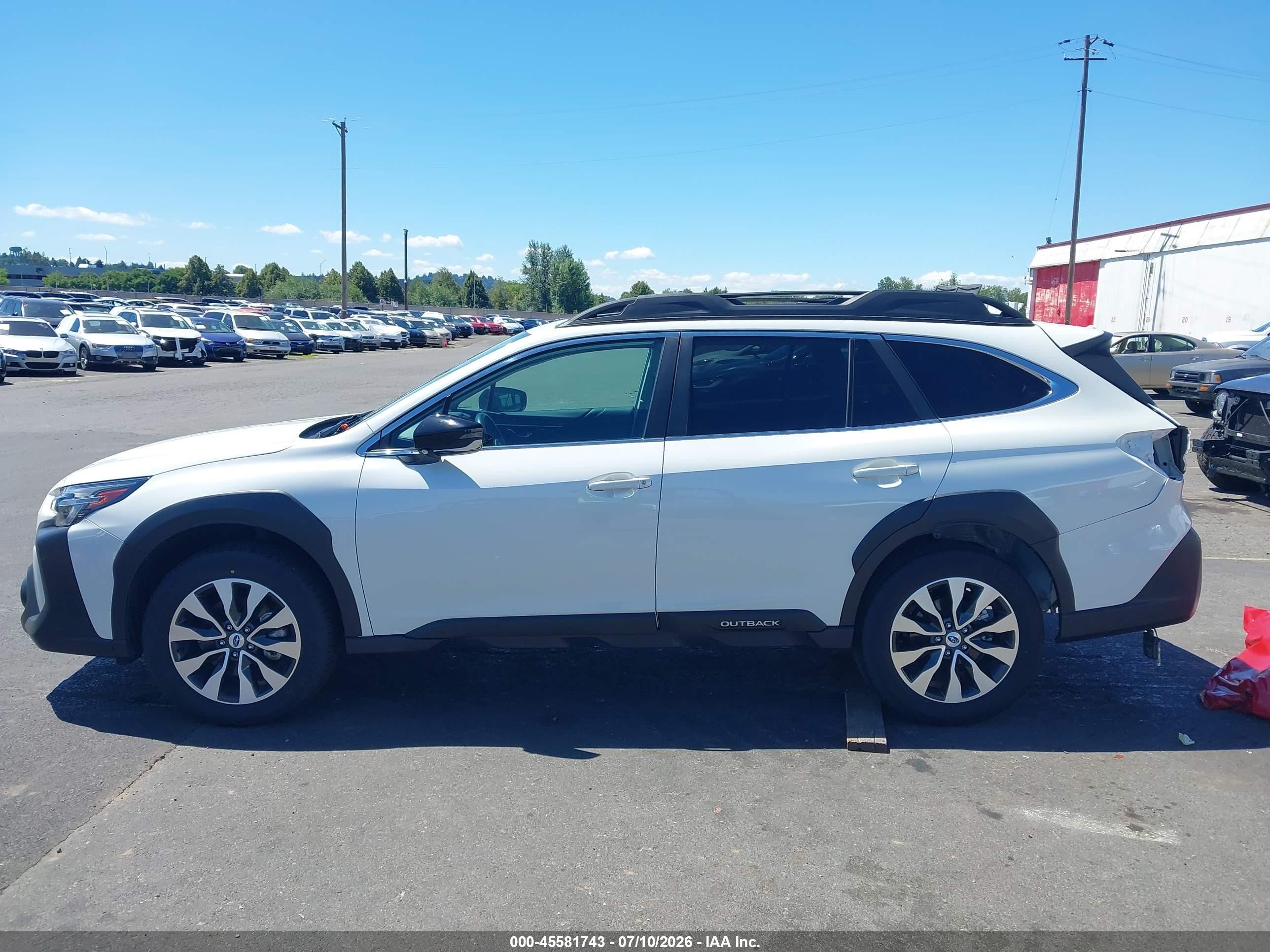 2024 Subaru Outback Limited White vin: 4S4BTANC6R3244378