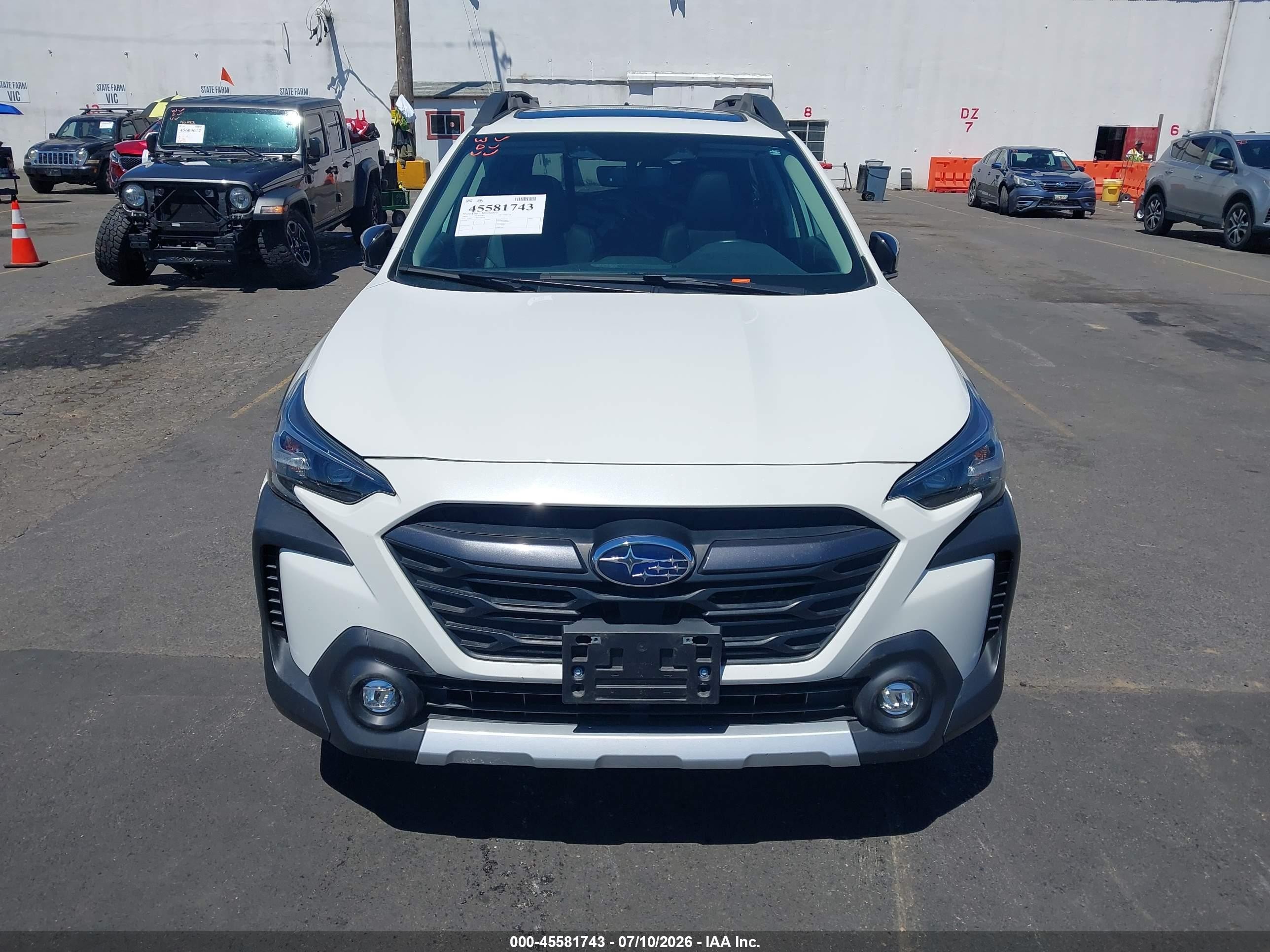 2024 Subaru Outback Limited White vin: 4S4BTANC6R3244378