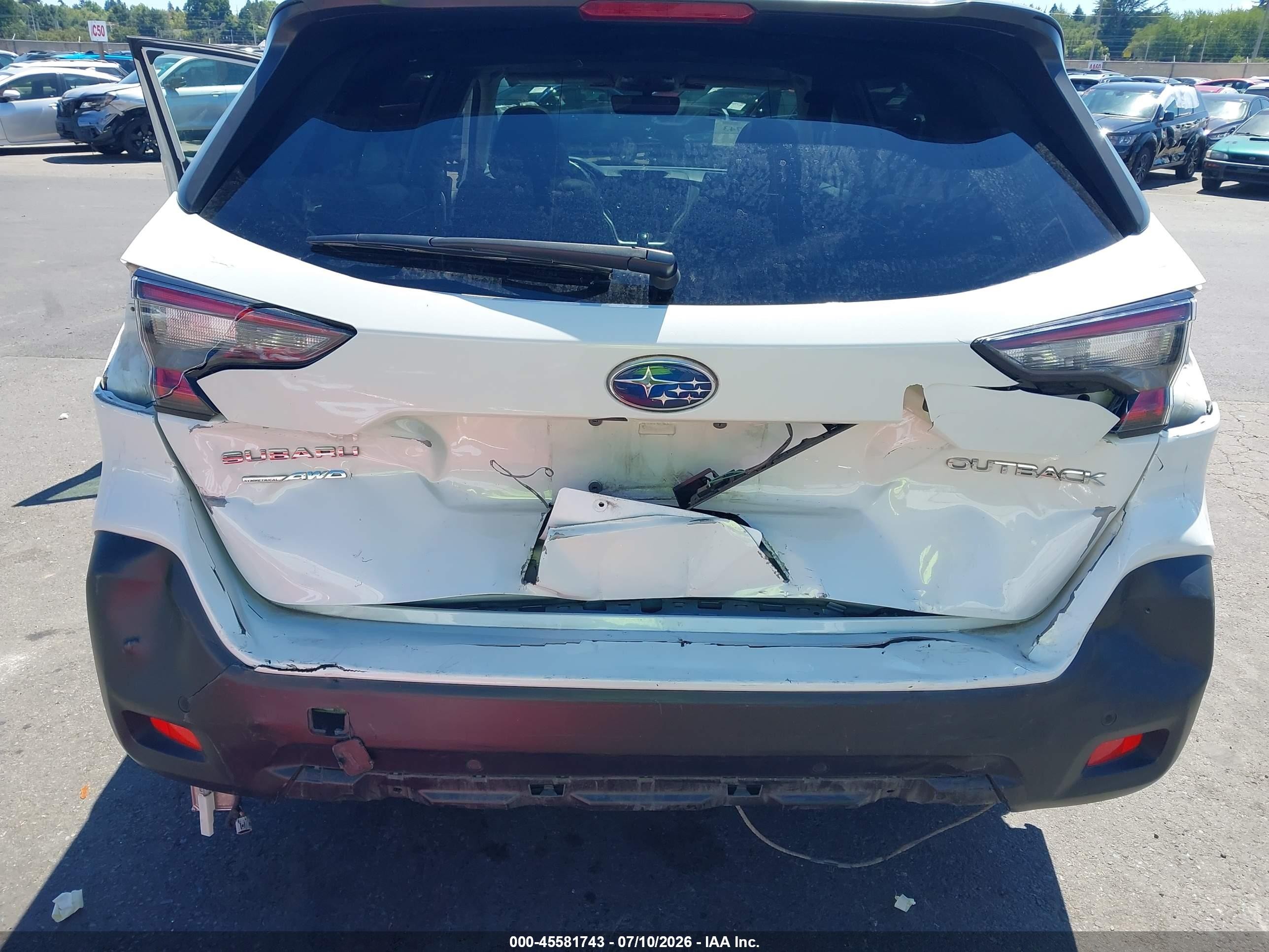 2024 Subaru Outback Limited White vin: 4S4BTANC6R3244378