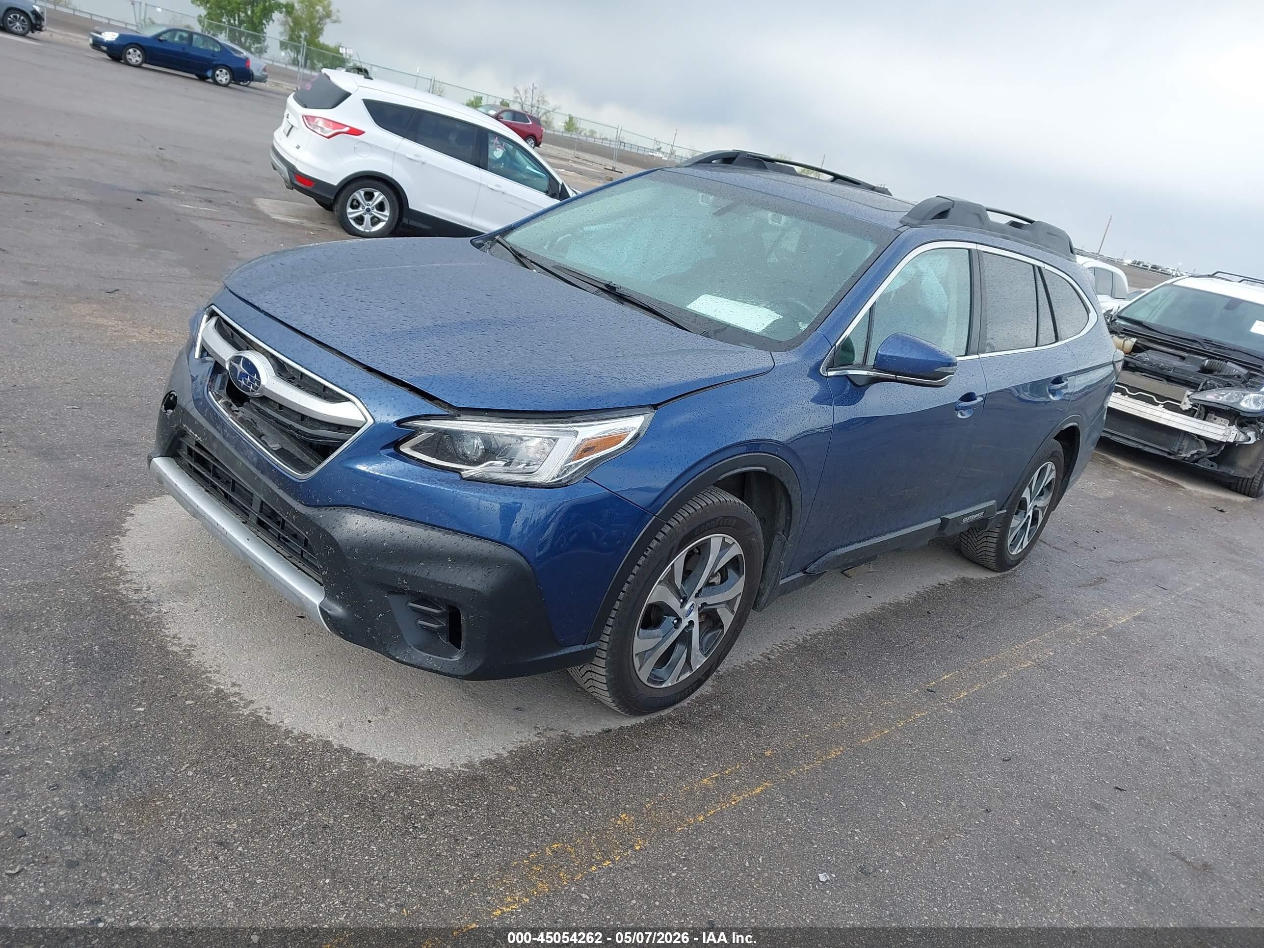 2021 Subaru Outback Limited Blue vin: 4S4BTANC7M3197757