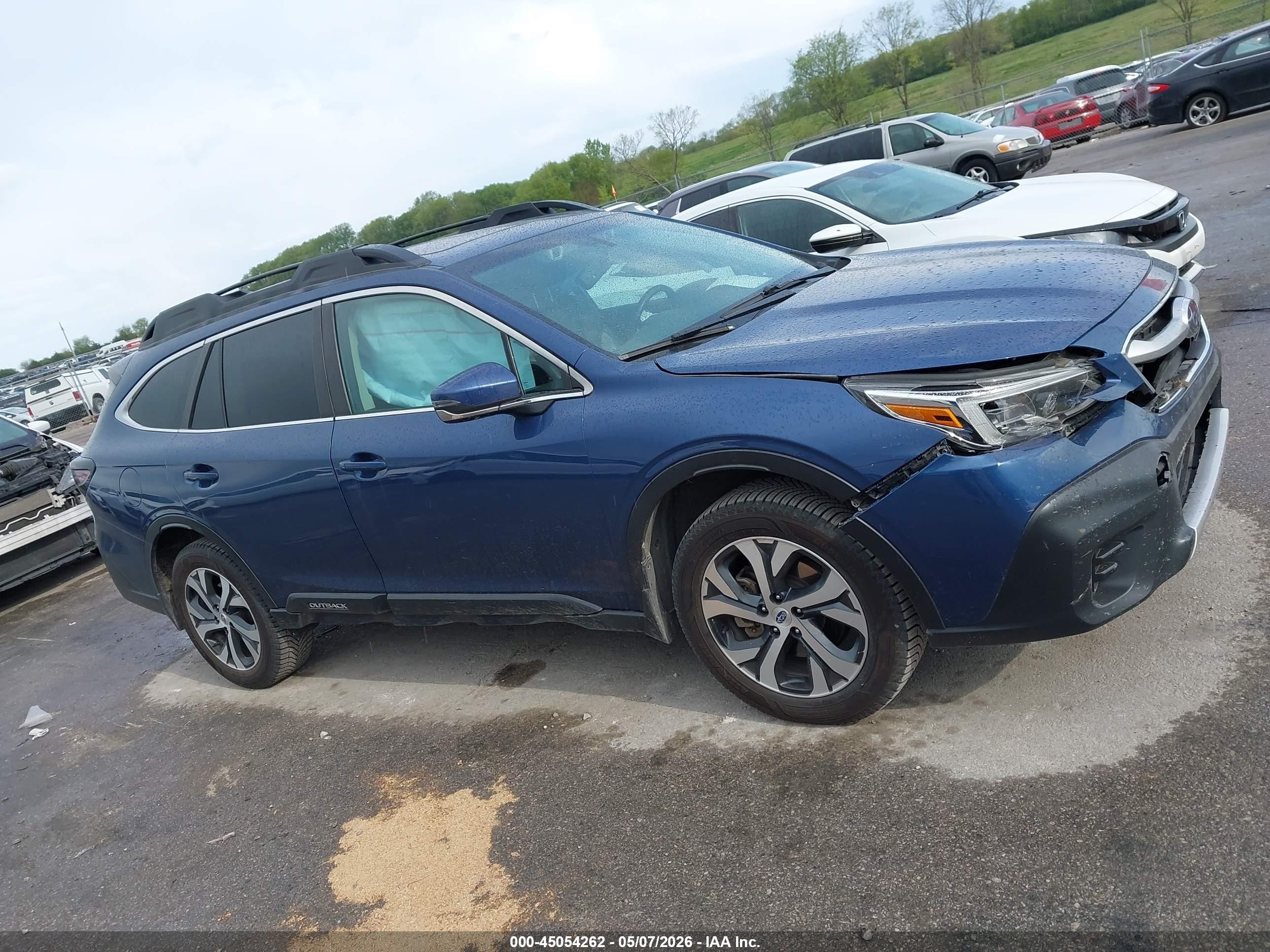 2021 Subaru Outback Limited Blue vin: 4S4BTANC7M3197757