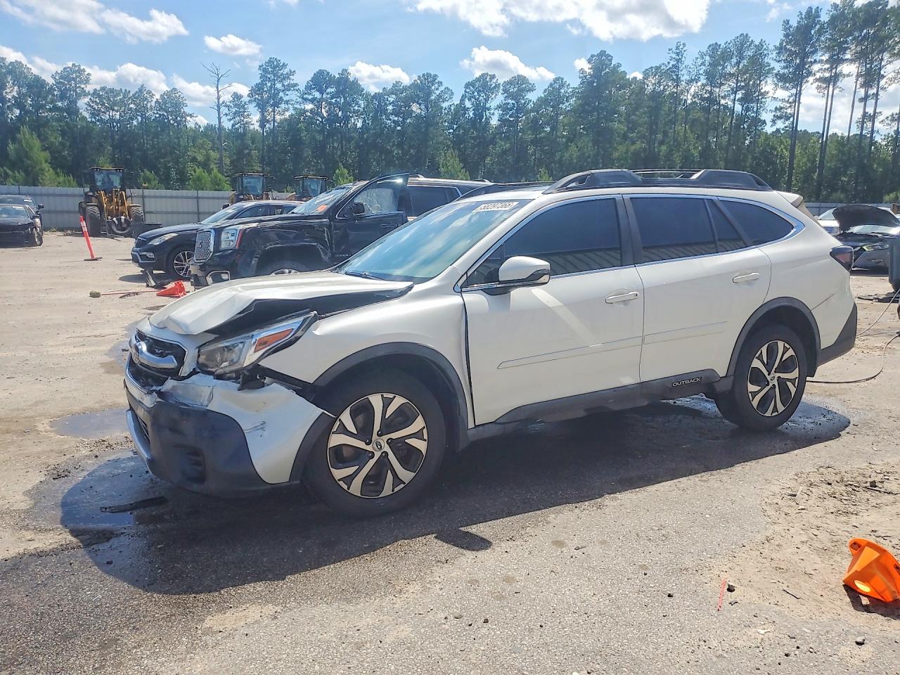2021 Subaru Outback Limited White vin: 4S4BTANC9M3173668