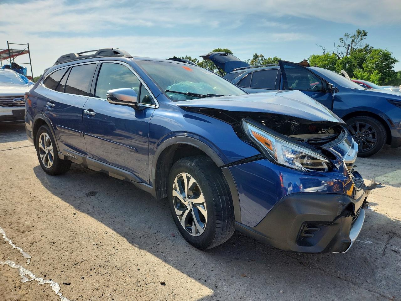 2020 Subaru Outback Touring Blue vin: 4S4BTAPC1L3152521