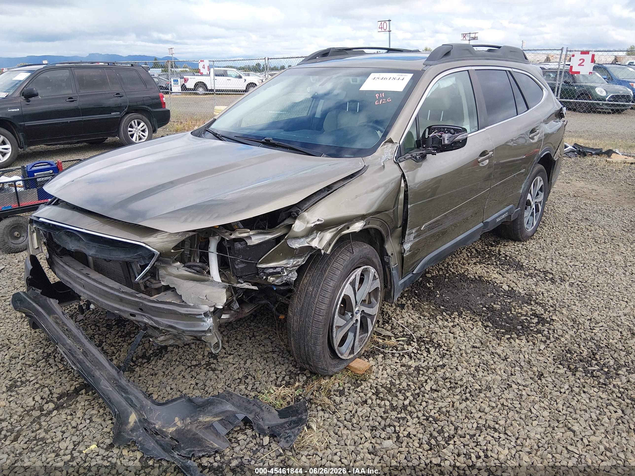 2021 Subaru Outback Limited Xt Green vin: 4S4BTGND3M3170356