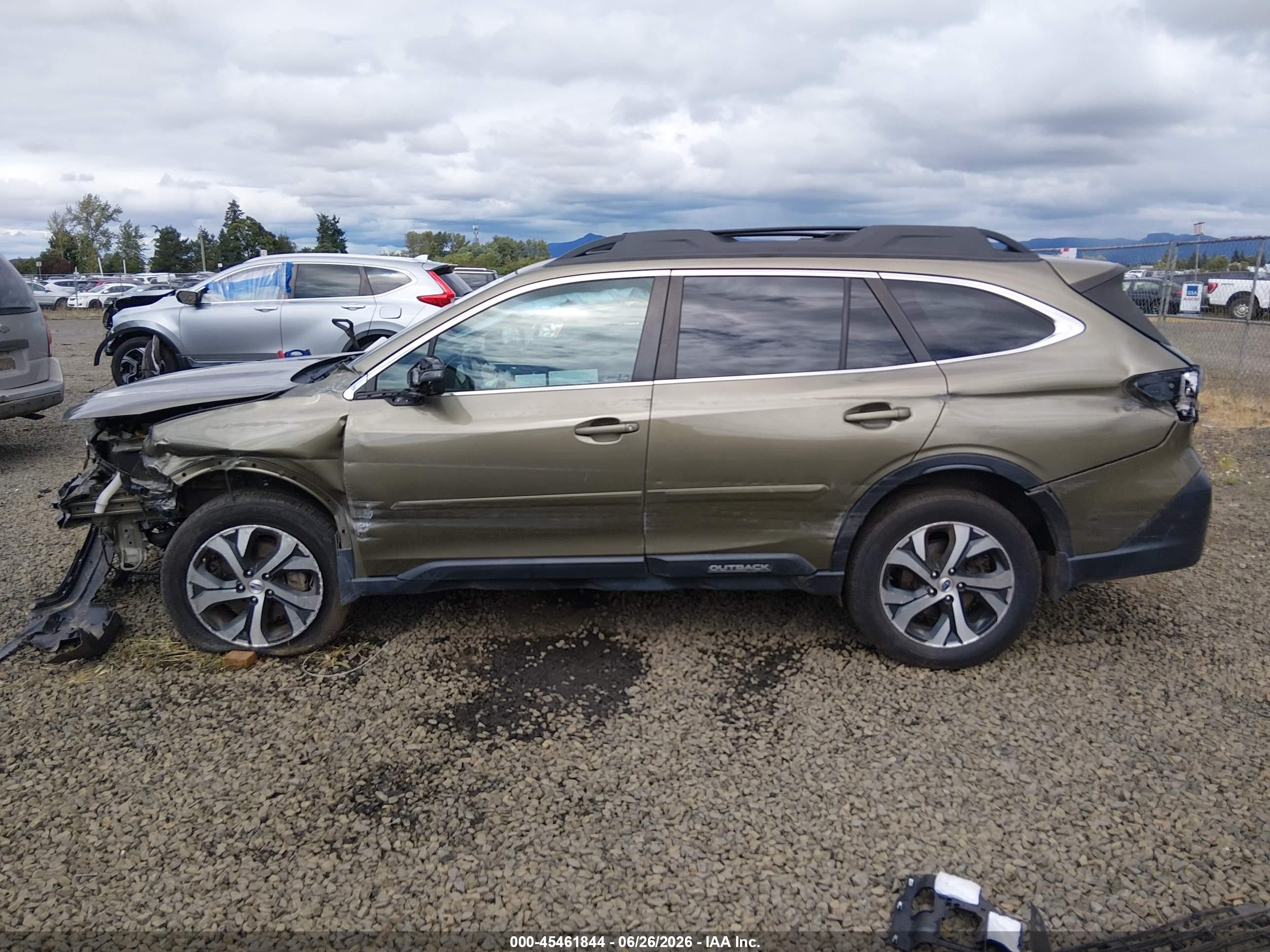 2021 Subaru Outback Limited Xt Green vin: 4S4BTGND3M3170356