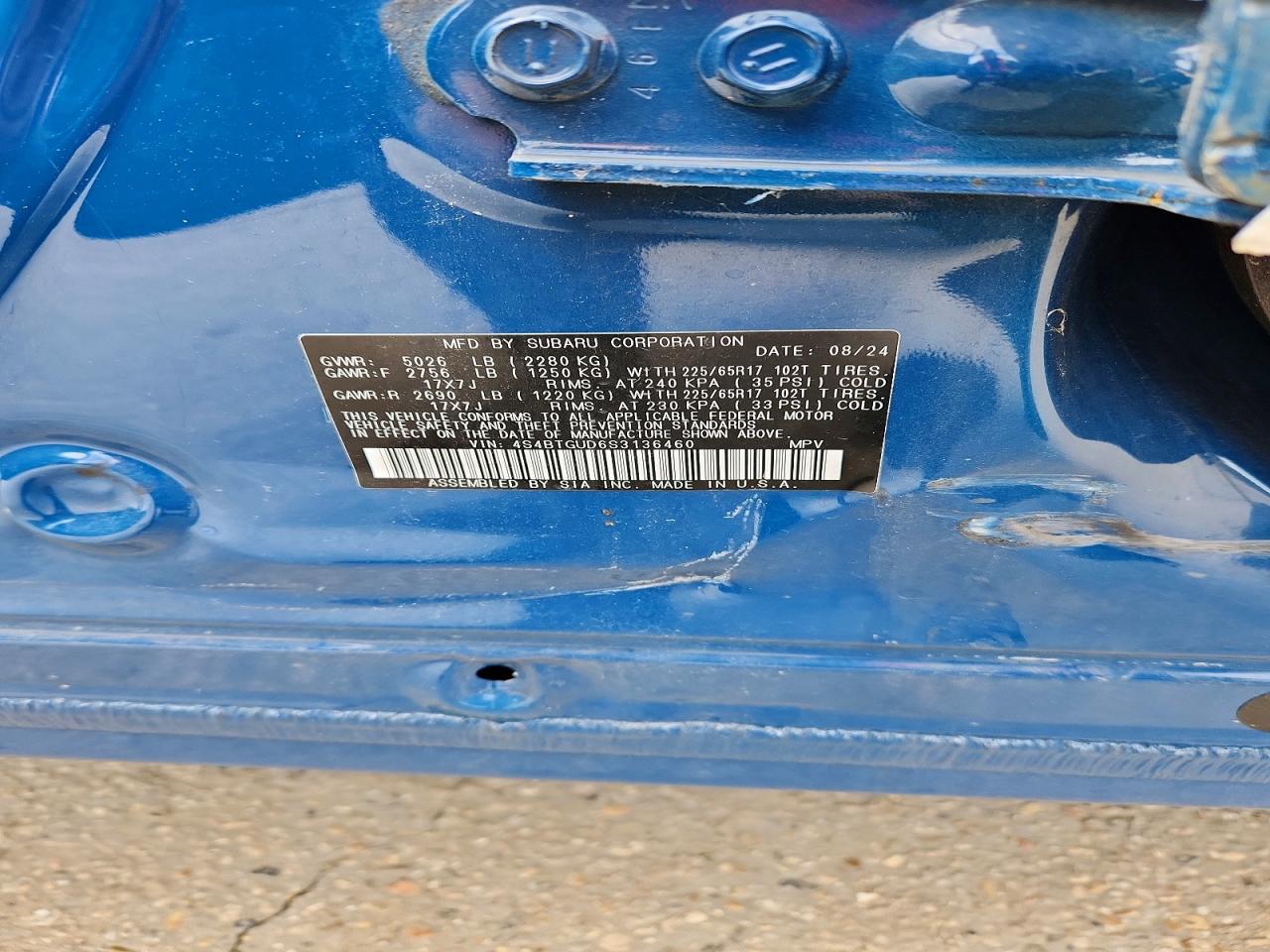 2025 Subaru Outback Wilderness Blue vin: 4S4BTGUD6S3136460