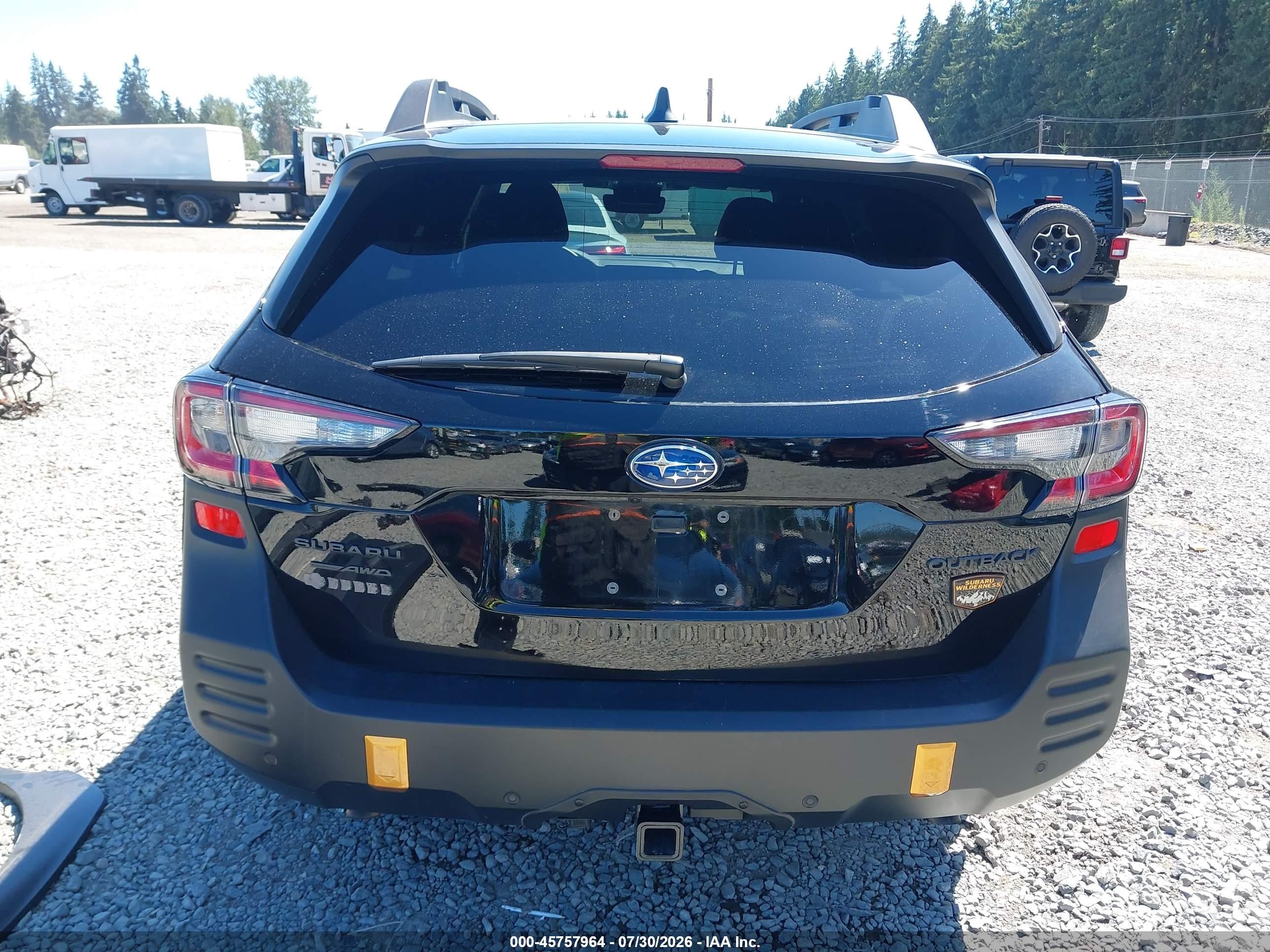 2025 Subaru Outback Wilderness Черный vin: 4S4BTGUDXS3304522