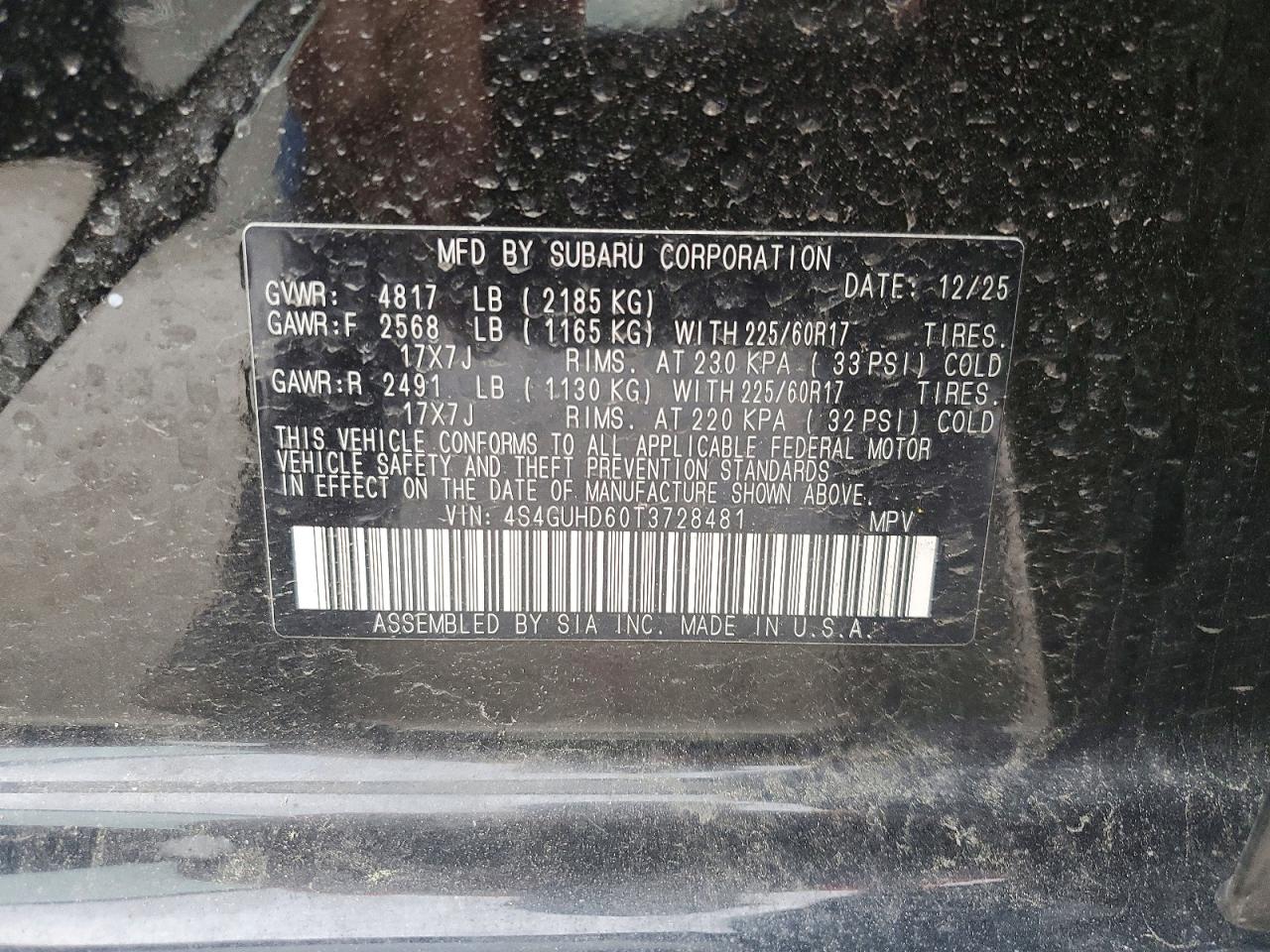 2026 Subaru Crosstrek Premium Charcoal vin: 4S4GUHD60T3728481