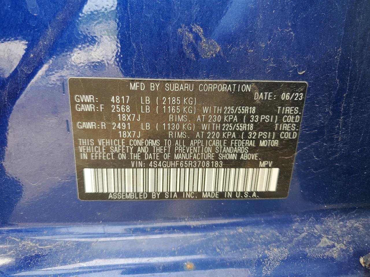 2024 Subaru Crosstrek Sport Синий vin: 4S4GUHF65R3708183