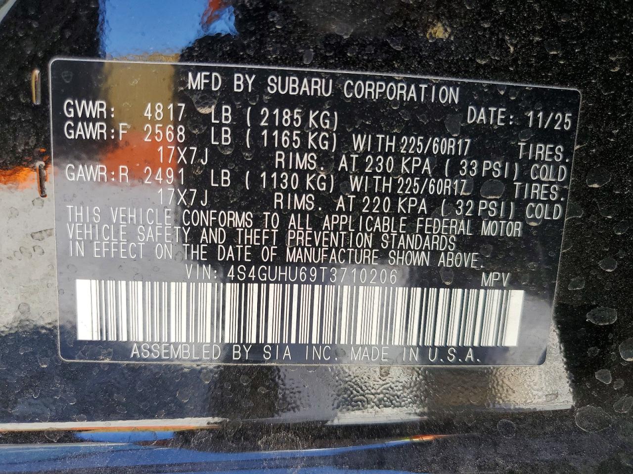 2026 Subaru Crosstrek Wilderness Black vin: 4S4GUHU69T3710206