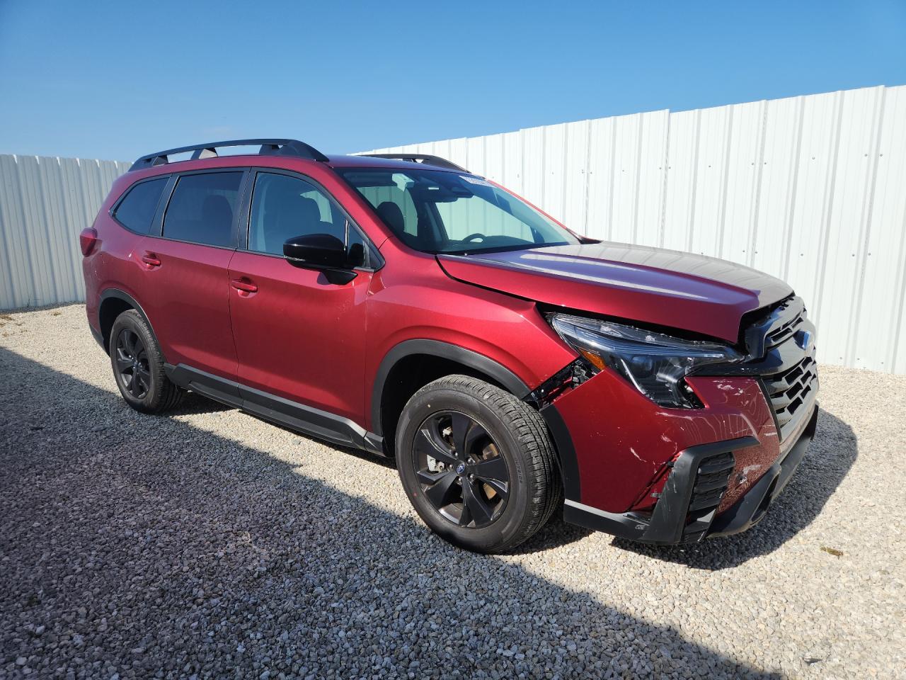 2026 Subaru Ascent Premium Red vin: 4S4WMAAD4T3421028 Damage: Right Front Fender, Severe Damage, Replacement Required