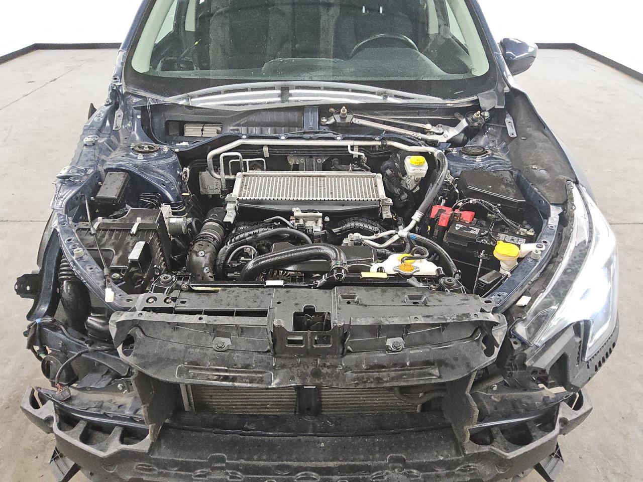 2024 Subaru Ascent Premium Blue vin: 4S4WMABD5R3424382 Damage: Hood, Missing, Replacement Required