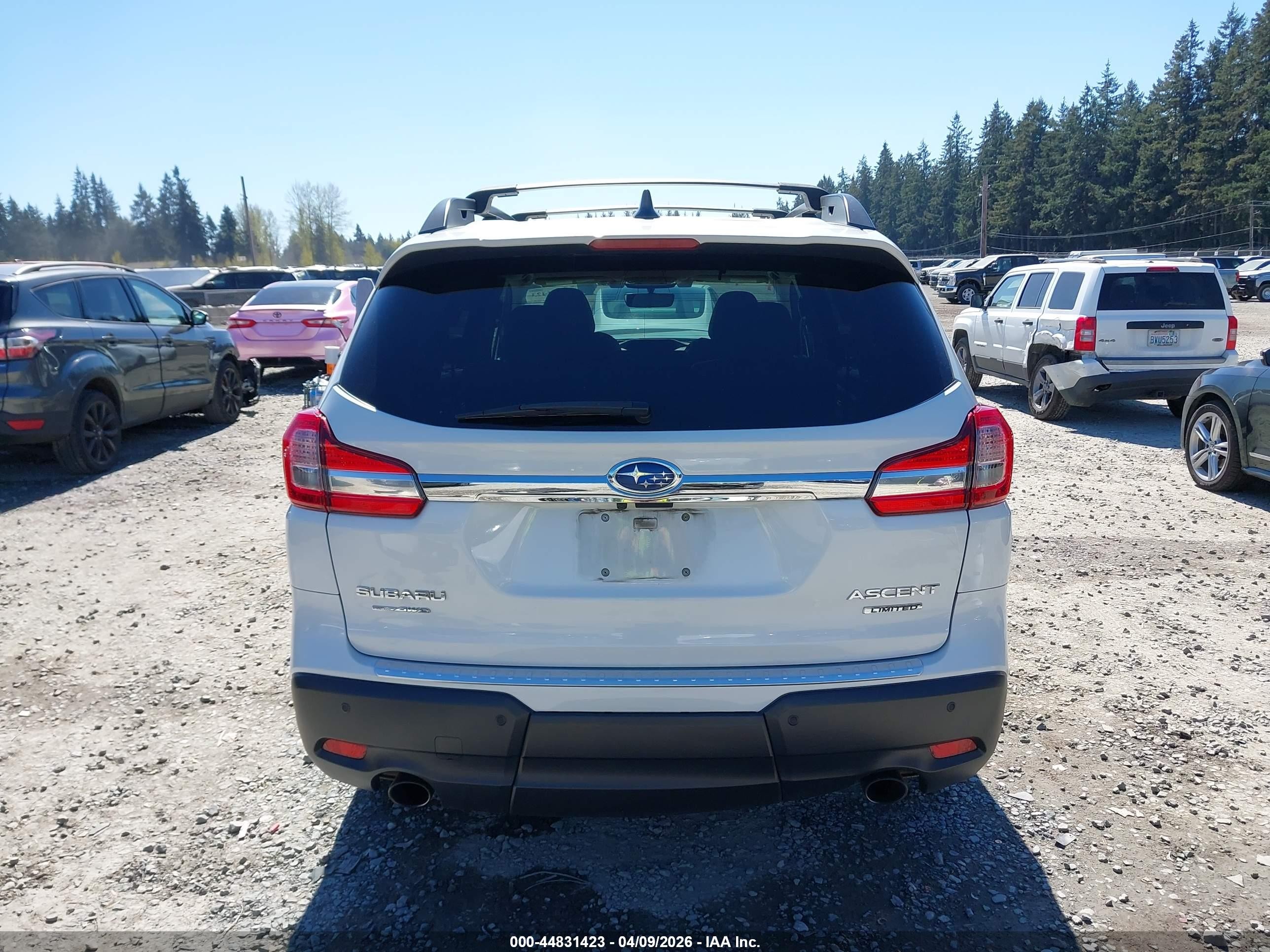 2019 Subaru Ascent Limited White vin: 4S4WMAJD3K3450843