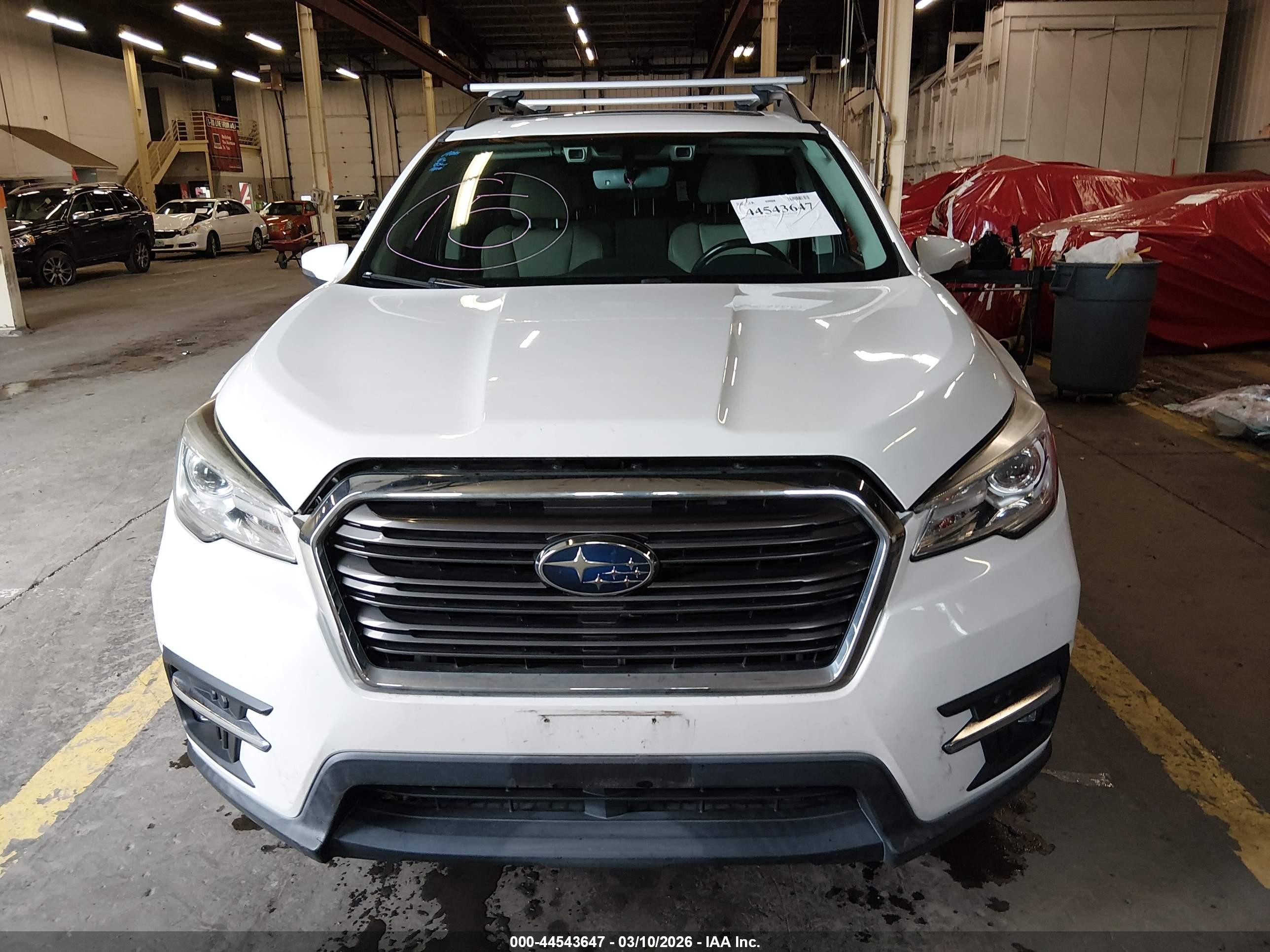 2019 Subaru Ascent Limited White vin: 4S4WMALD9K3405547