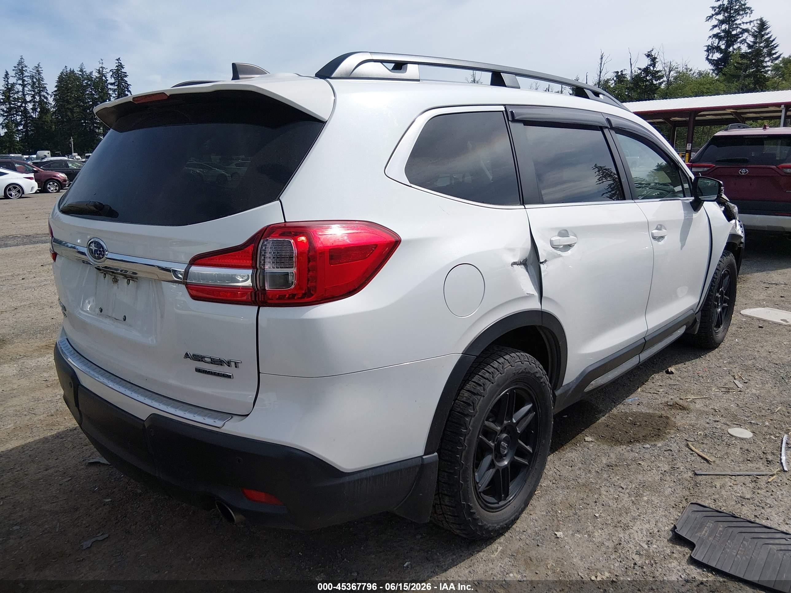 2020 Subaru Ascent Limited White vin: 4S4WMAPD2L3414036