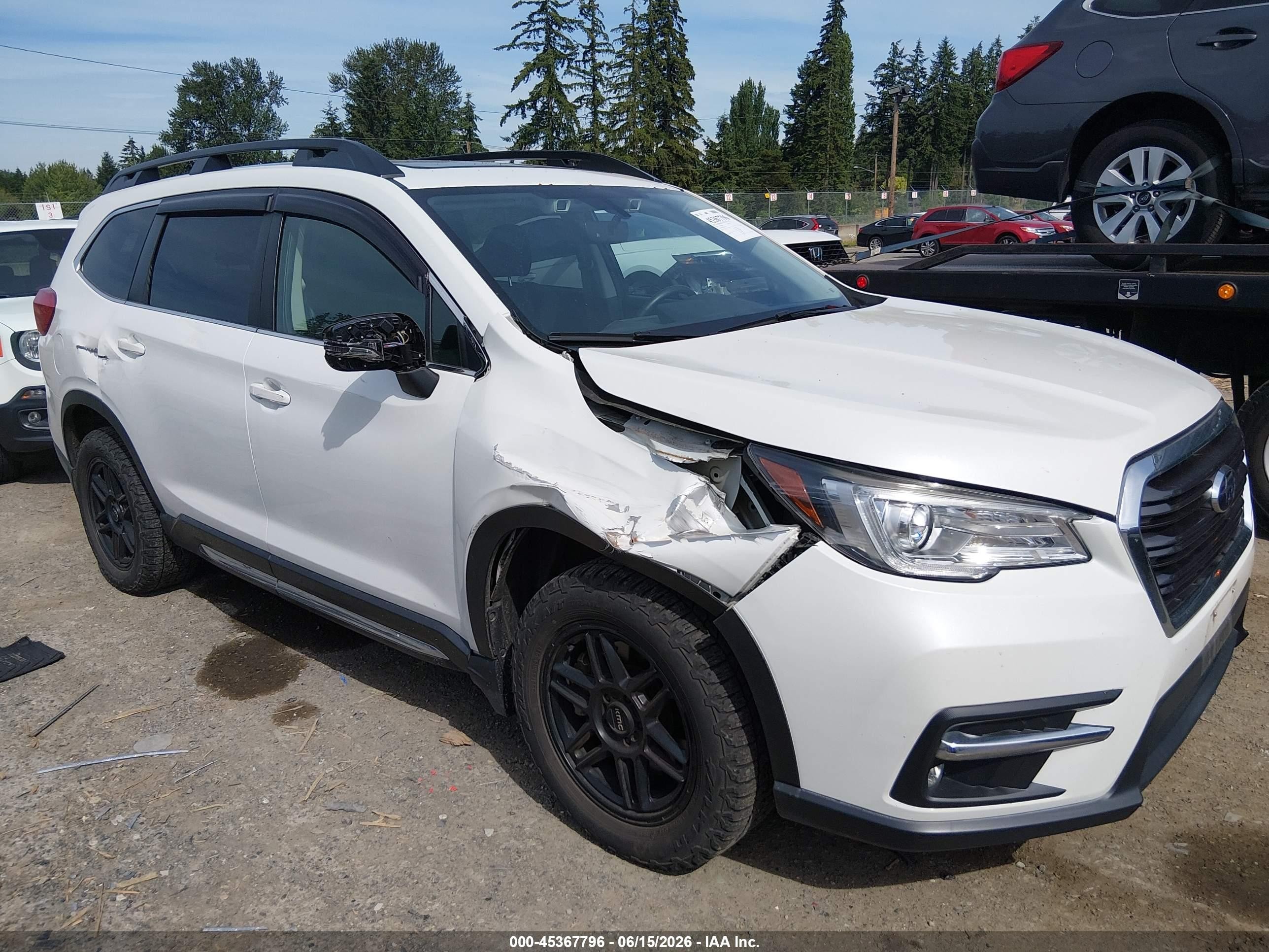 2020 Subaru Ascent Limited White vin: 4S4WMAPD2L3414036