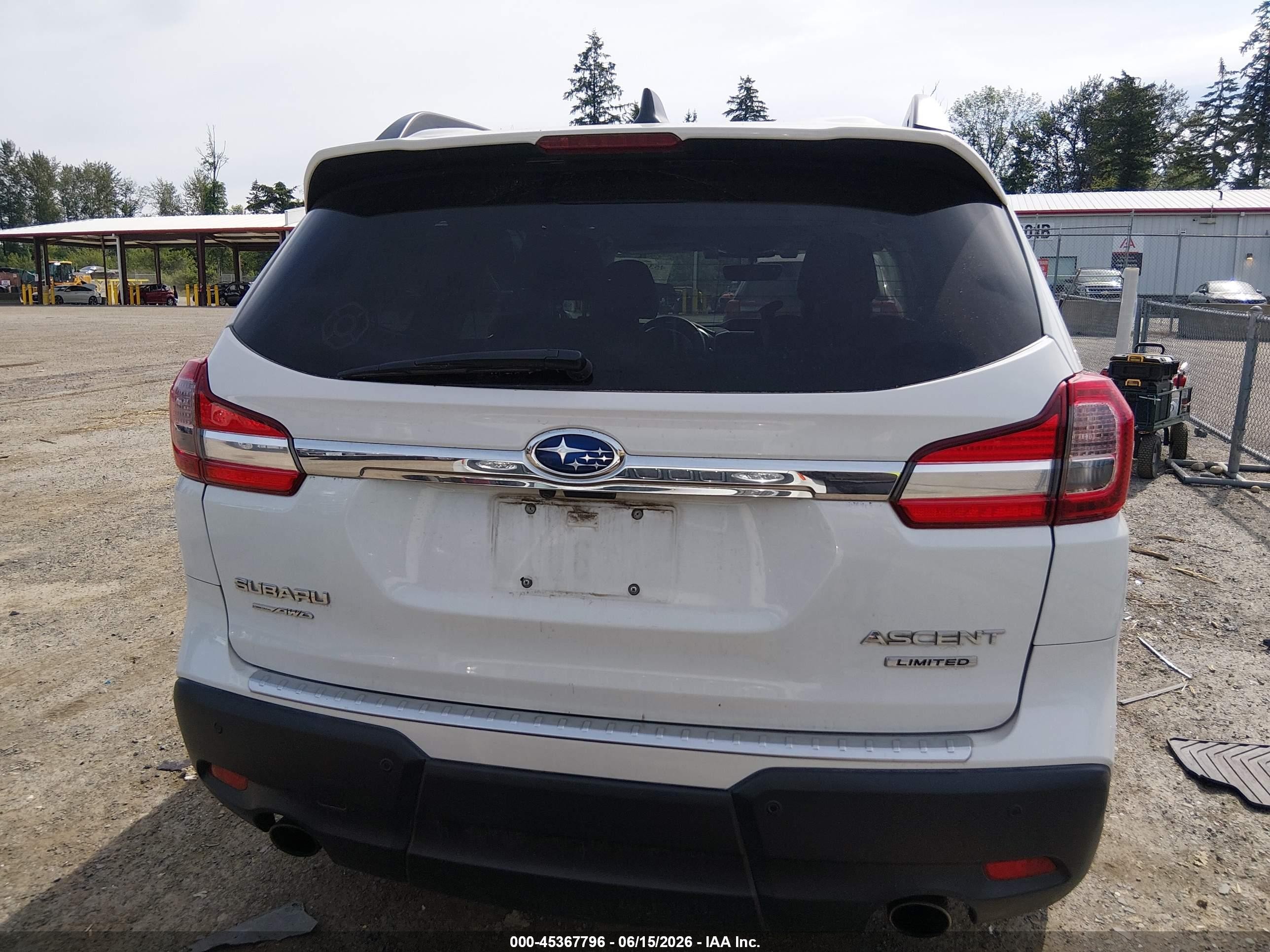 2020 Subaru Ascent Limited White vin: 4S4WMAPD2L3414036
