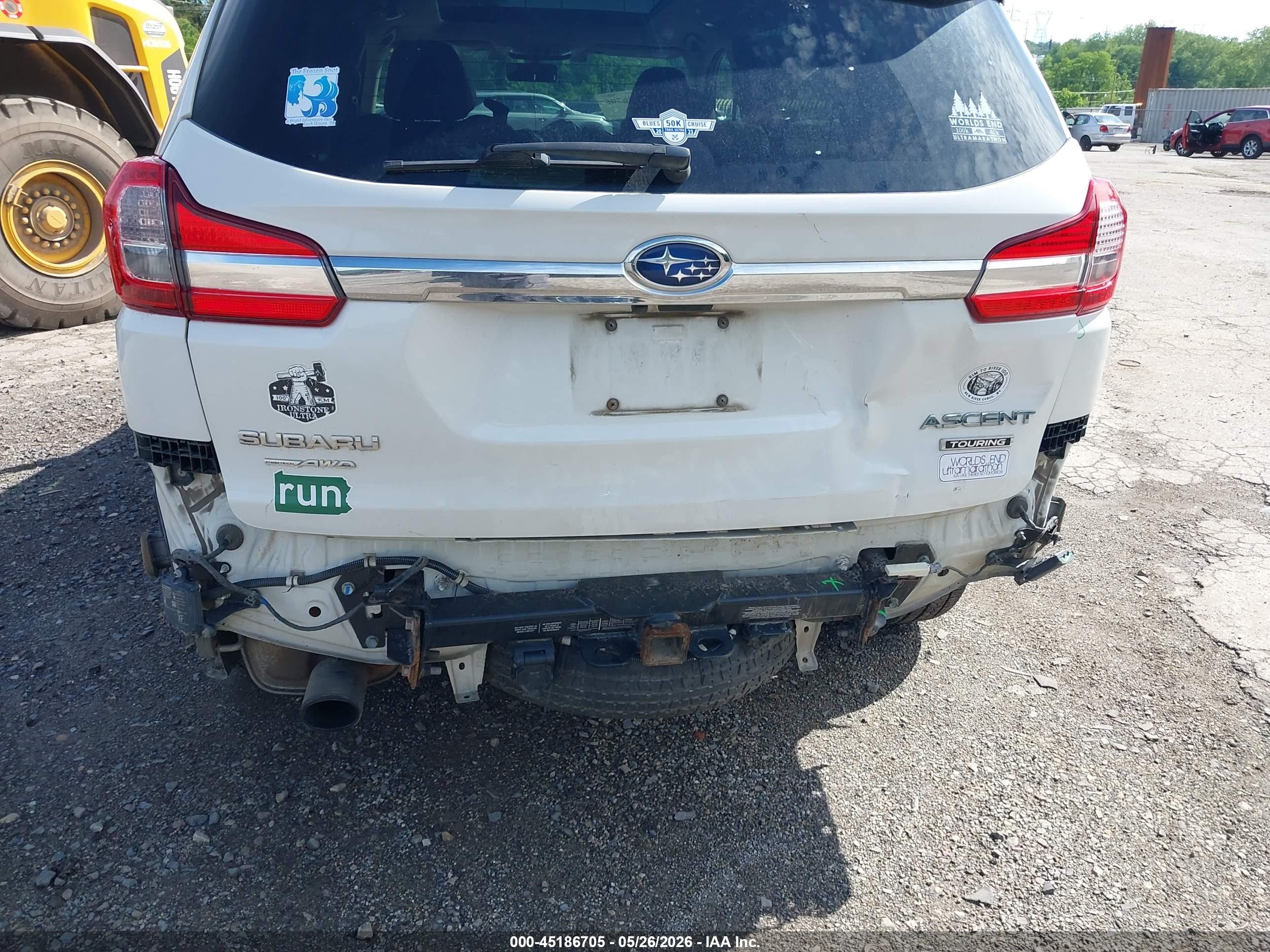2019 Subaru Ascent Touring White vin: 4S4WMARD2K3435612