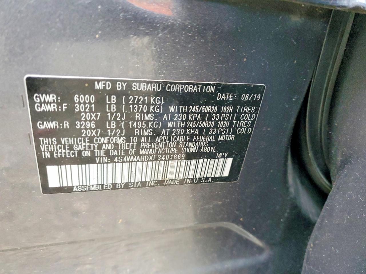 2020 Subaru Ascent Touring Charcoal vin: 4S4WMARDXL3401869