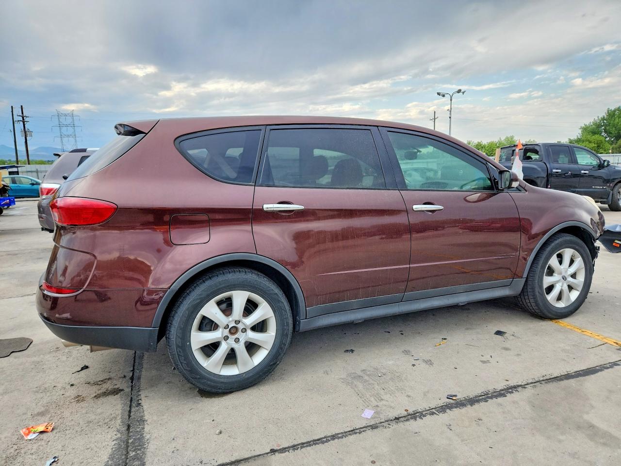 2006 Subaru B9 Tribeca 3.0 H6 Maroon vin: 4S4WX83C764429045