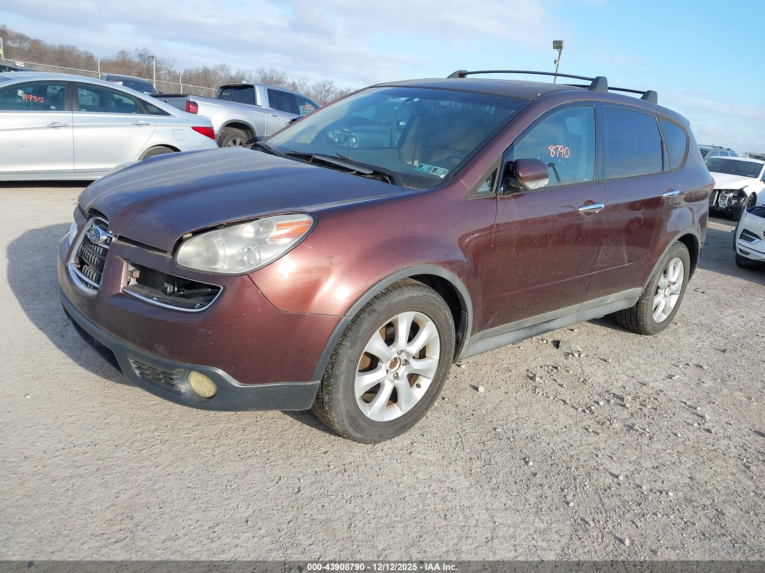 2006 Subaru B9 Tribeca Base 7-passenger/limited 7-passenger Maroon vin: 4S4WX86C264404470