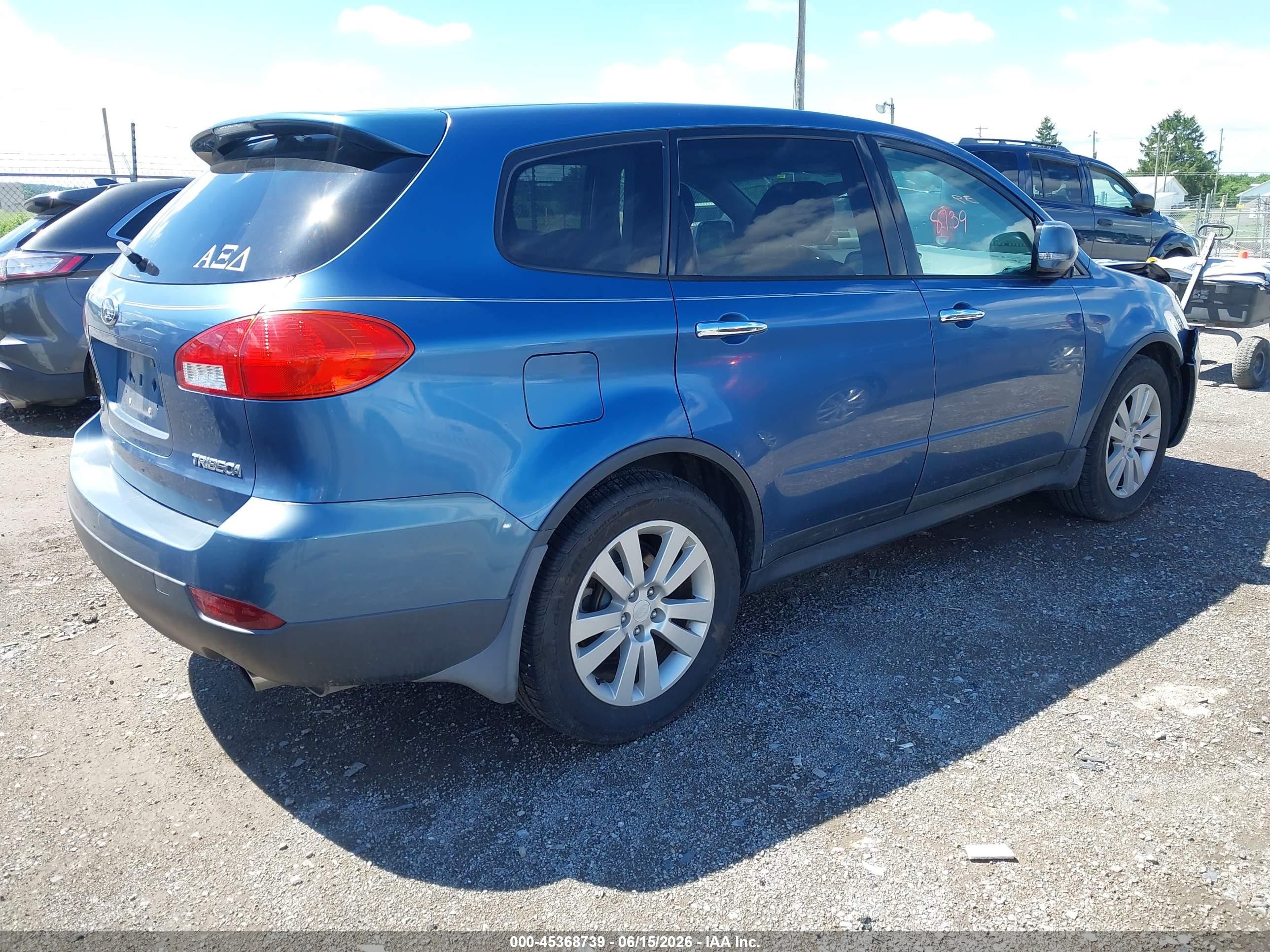 2008 Subaru Tribeca Base 5-passenger Синий vin: 4S4WX91D484403801