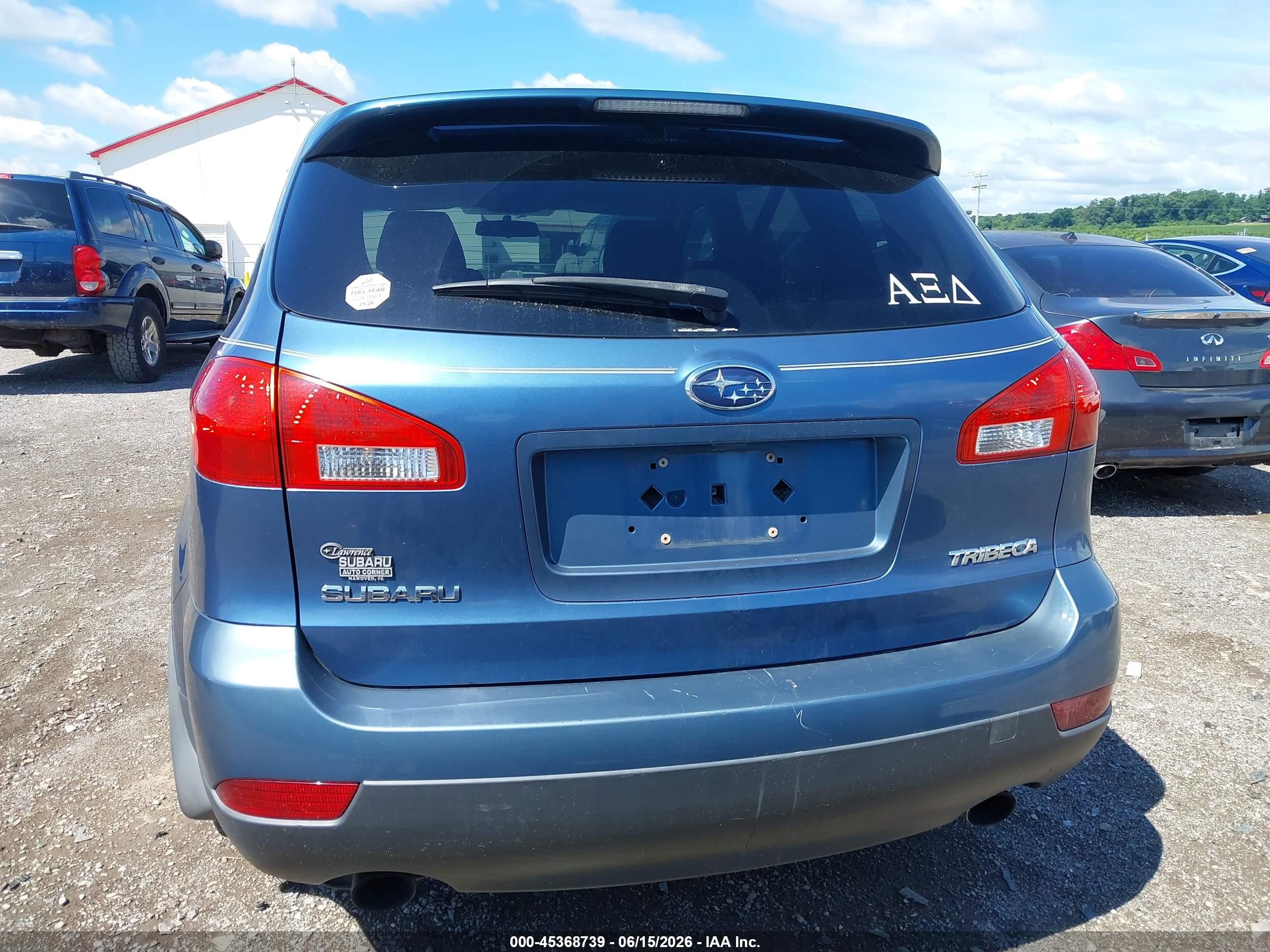 2008 Subaru Tribeca Base 5-passenger Синий vin: 4S4WX91D484403801