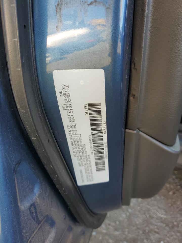 2008 Subaru Tribeca Blue vin: 4S4WX91D484413373
