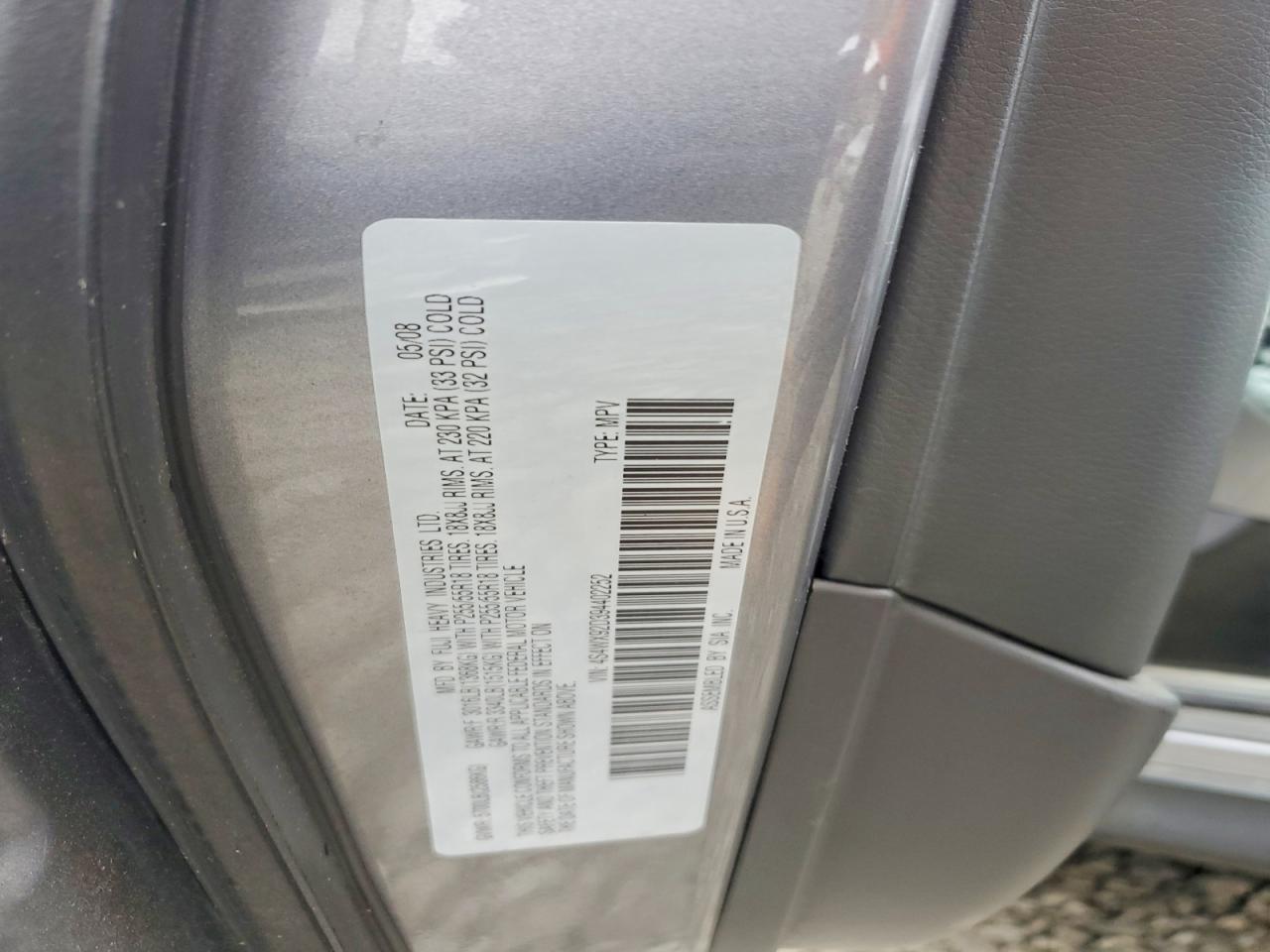 2009 Subaru Tribeca Limited Серебряный vin: 4S4WX92D394402252