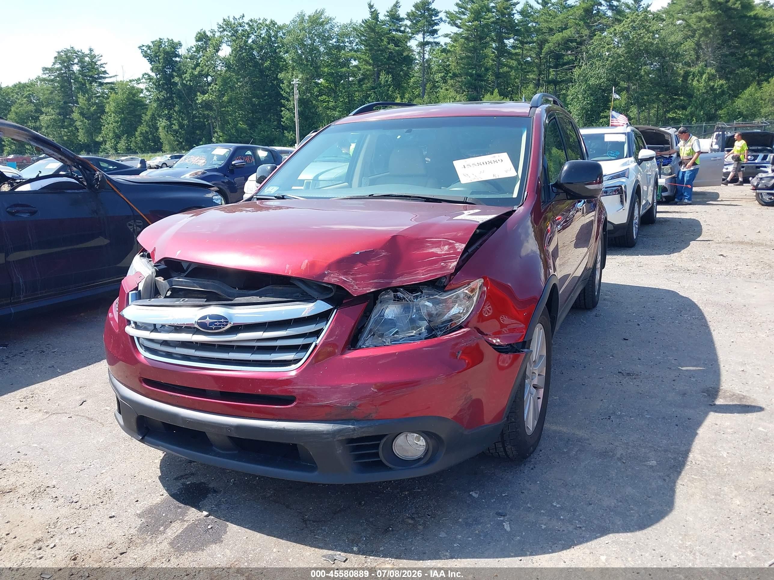2009 Subaru Tribeca Limited 5-passenger Red vin: 4S4WX92DX94407769