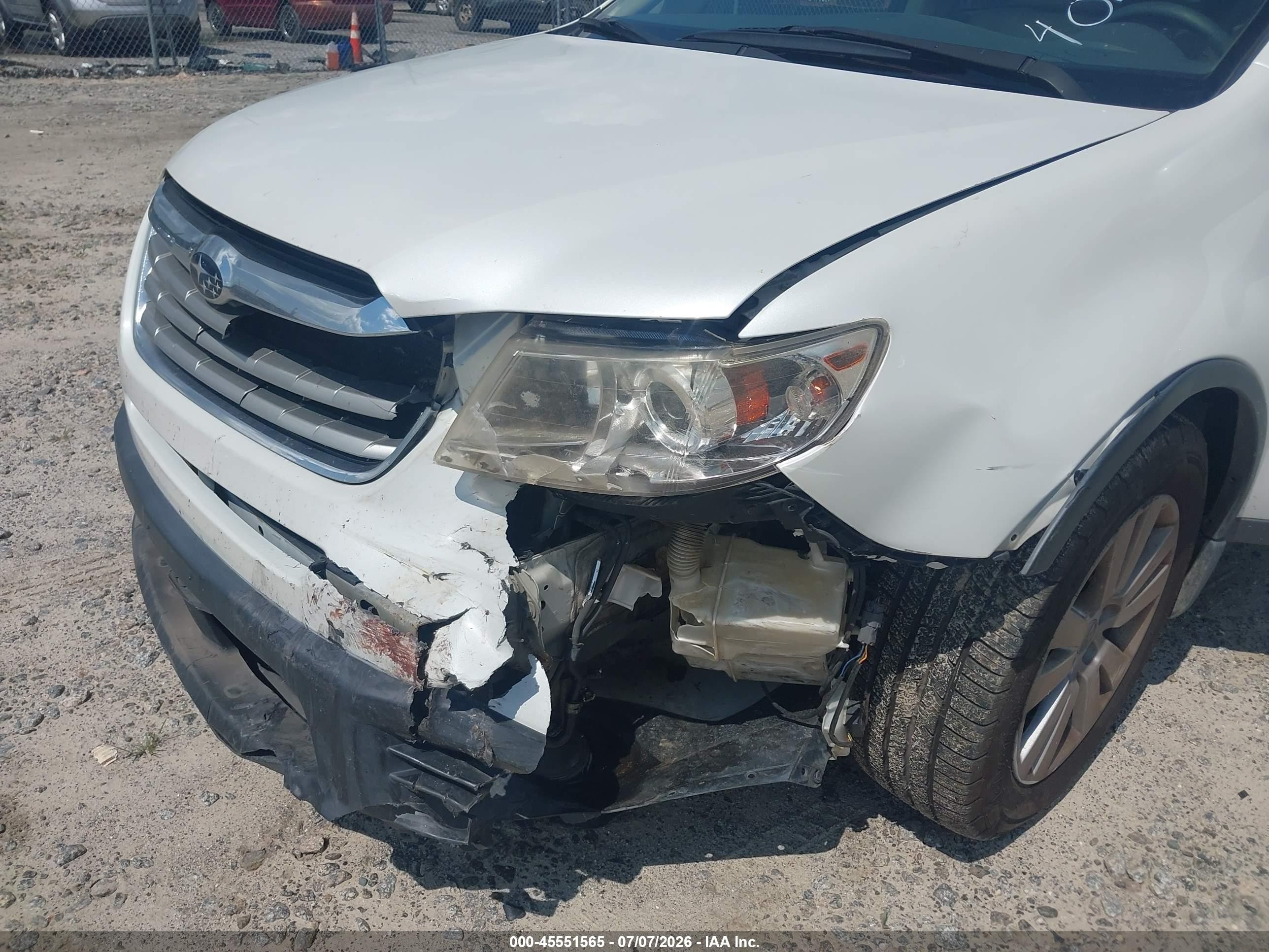 2011 Subaru Tribeca 3.6r Limited White vin: 4S4WX9GD1B4401390