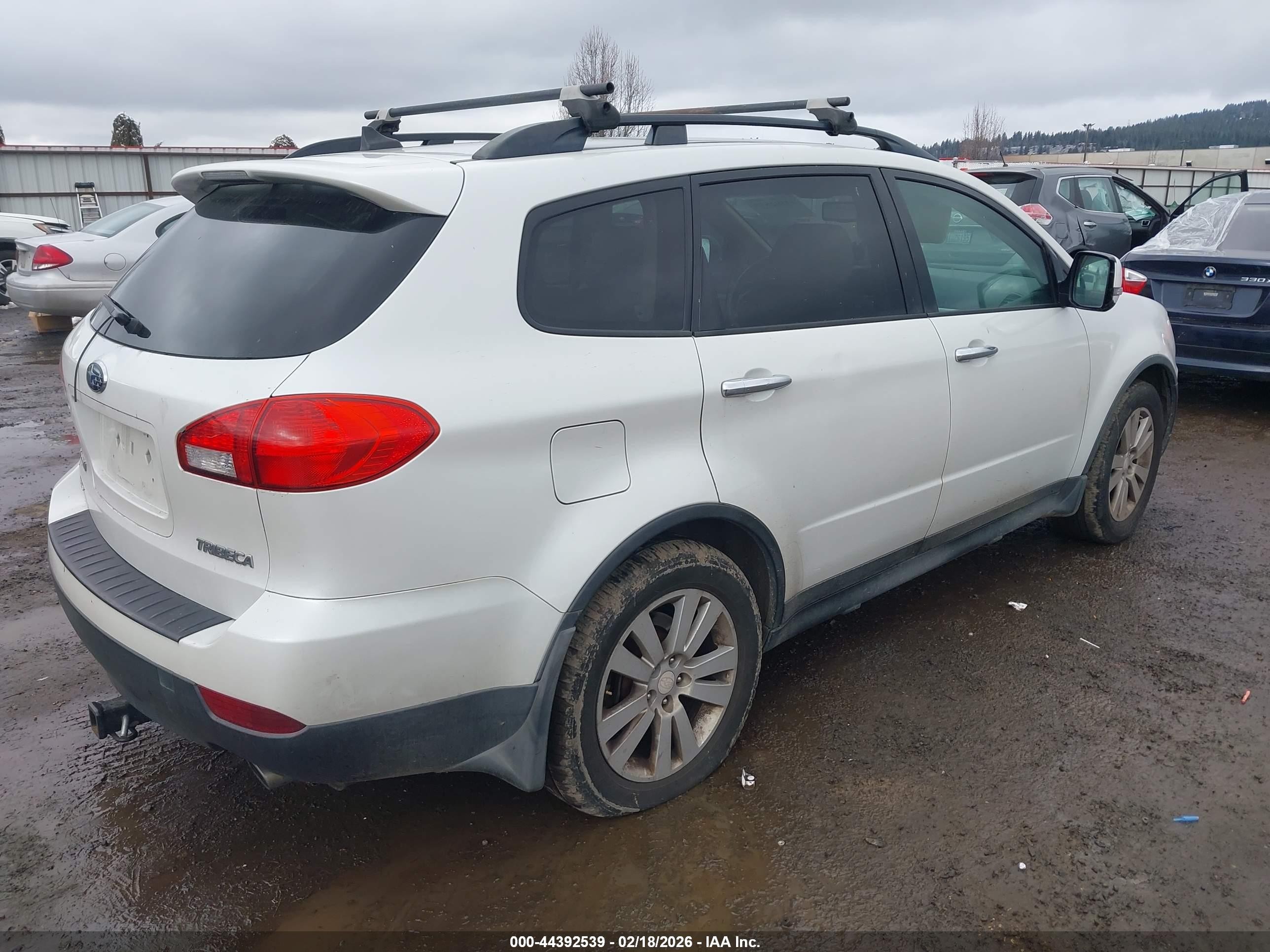 2010 Subaru Tribeca 3.6r Limited White vin: 4S4WX9GD5A4401777