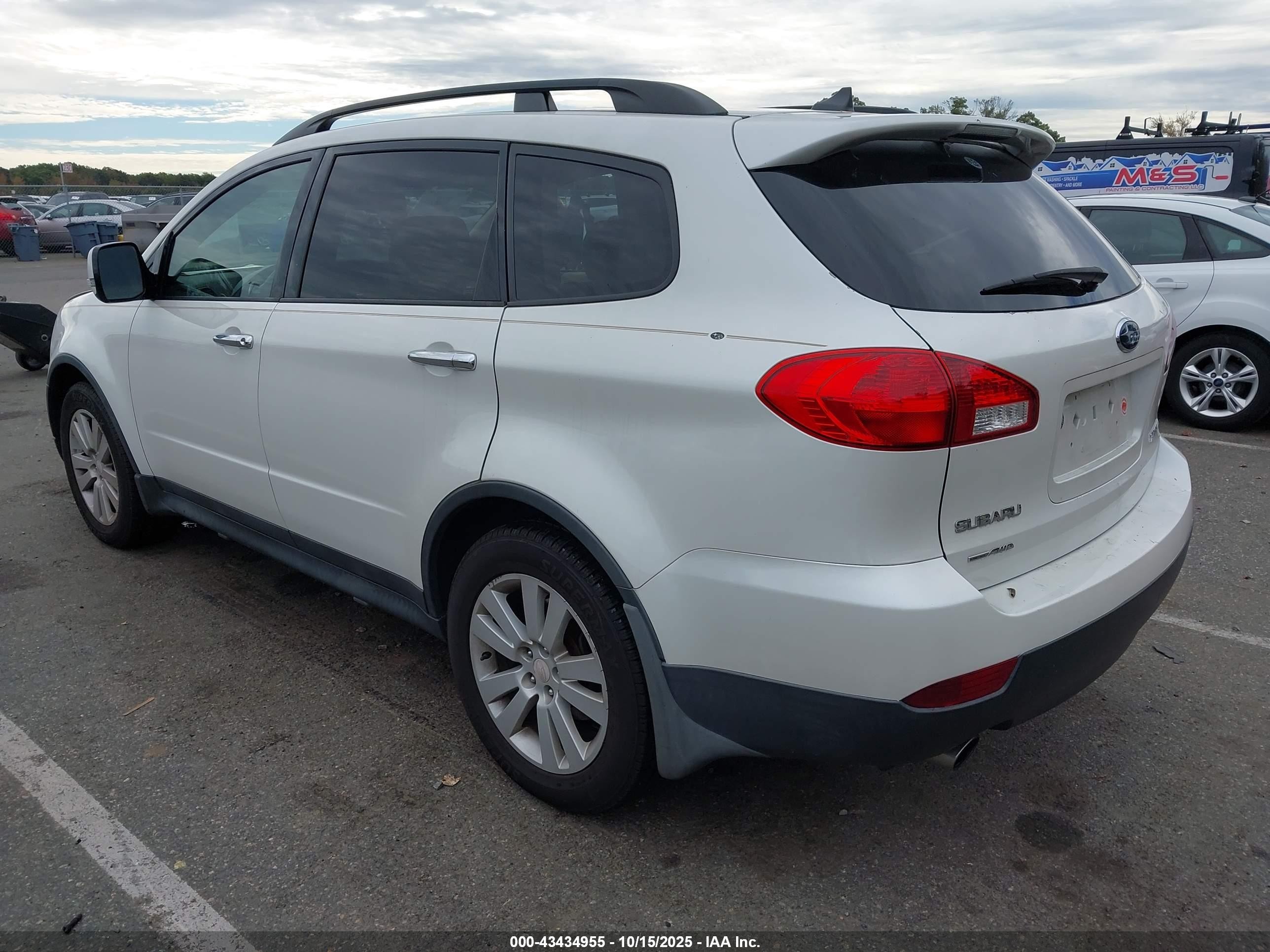 2014 Subaru Tribeca 3.6r Limited White vin: 4S4WX9GD9E4400654