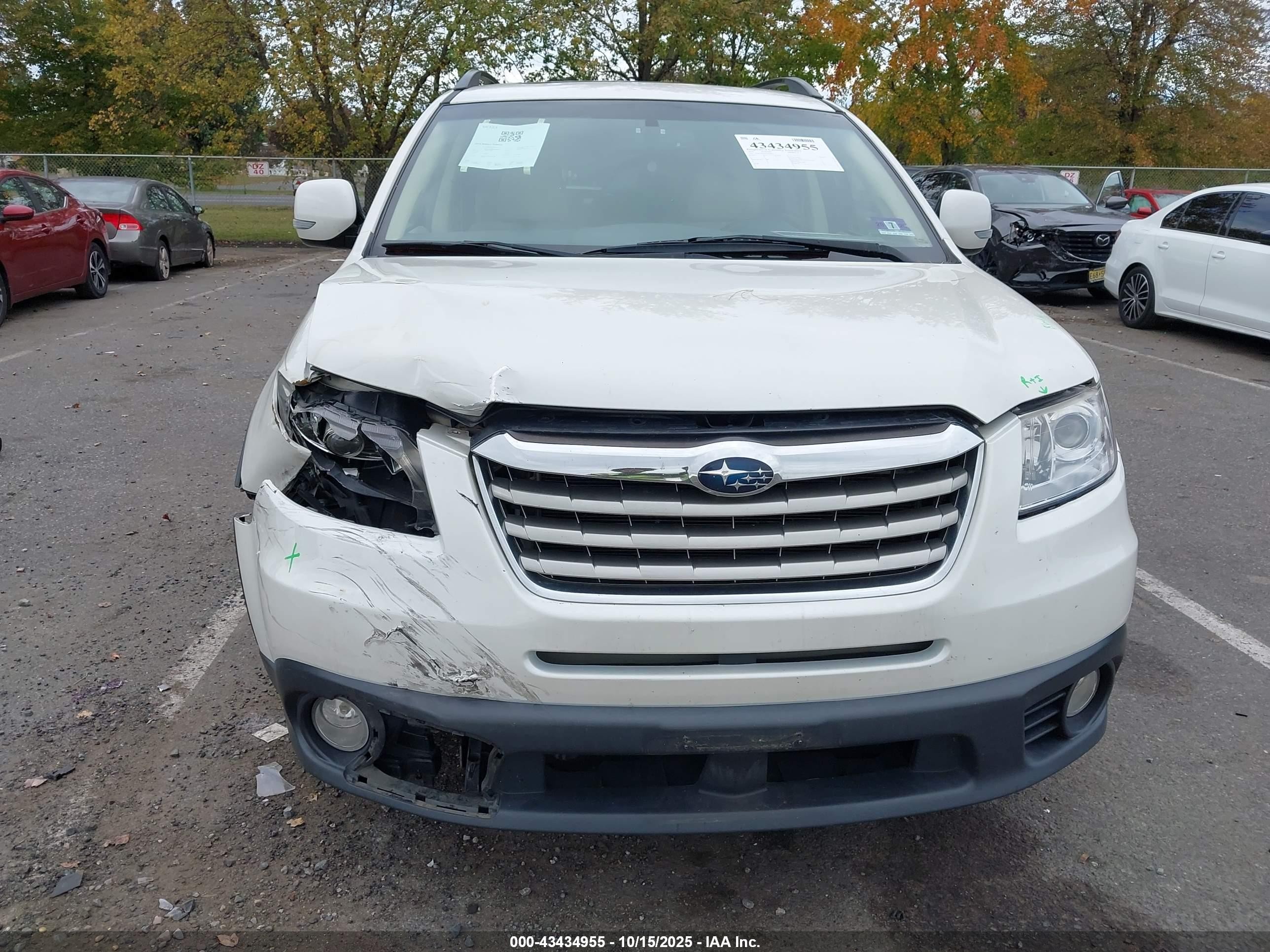 2014 Subaru Tribeca 3.6r Limited White vin: 4S4WX9GD9E4400654
