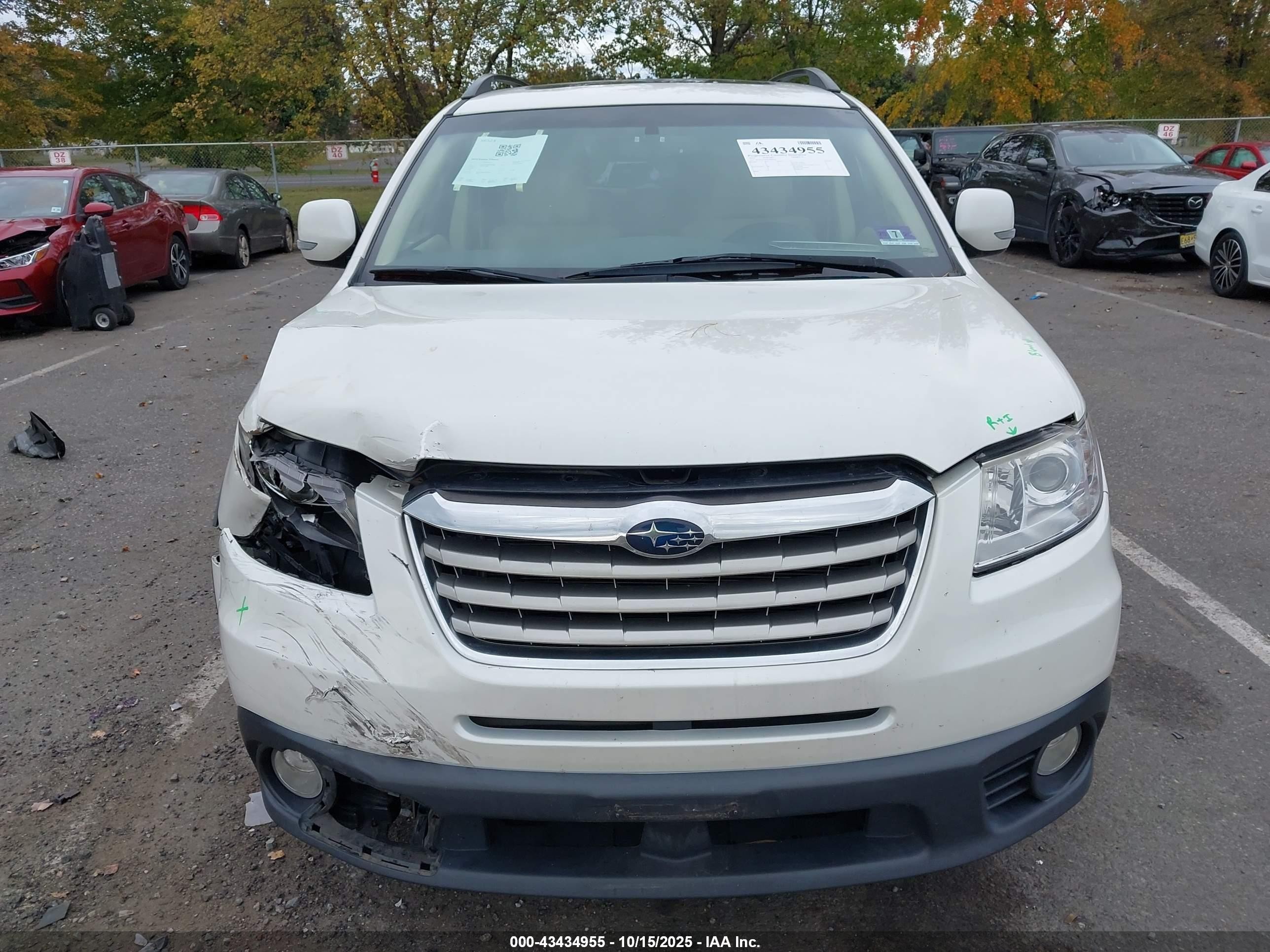 2014 Subaru Tribeca 3.6r Limited White vin: 4S4WX9GD9E4400654