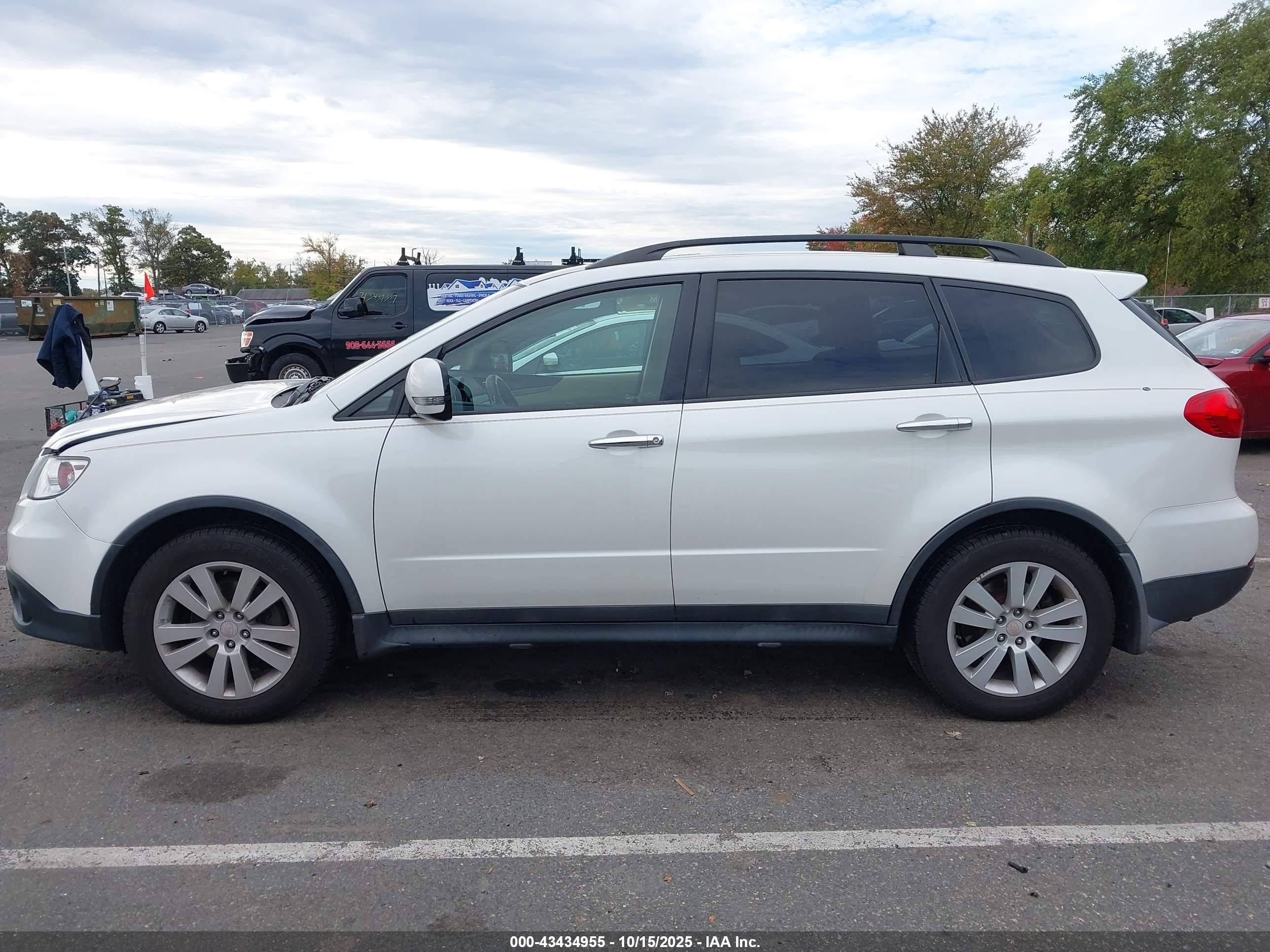 2014 Subaru Tribeca 3.6r Limited White vin: 4S4WX9GD9E4400654
