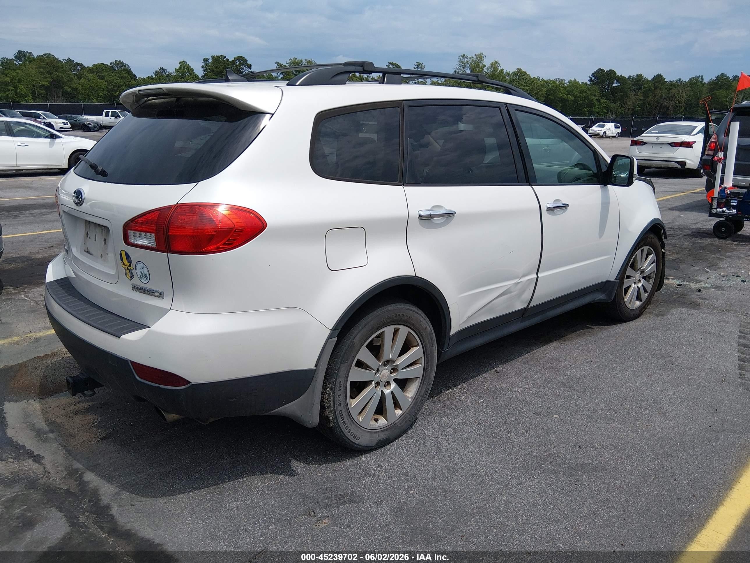 2011 Subaru Tribeca 3.6r Limited White vin: 4S4WX9GDXB4402134