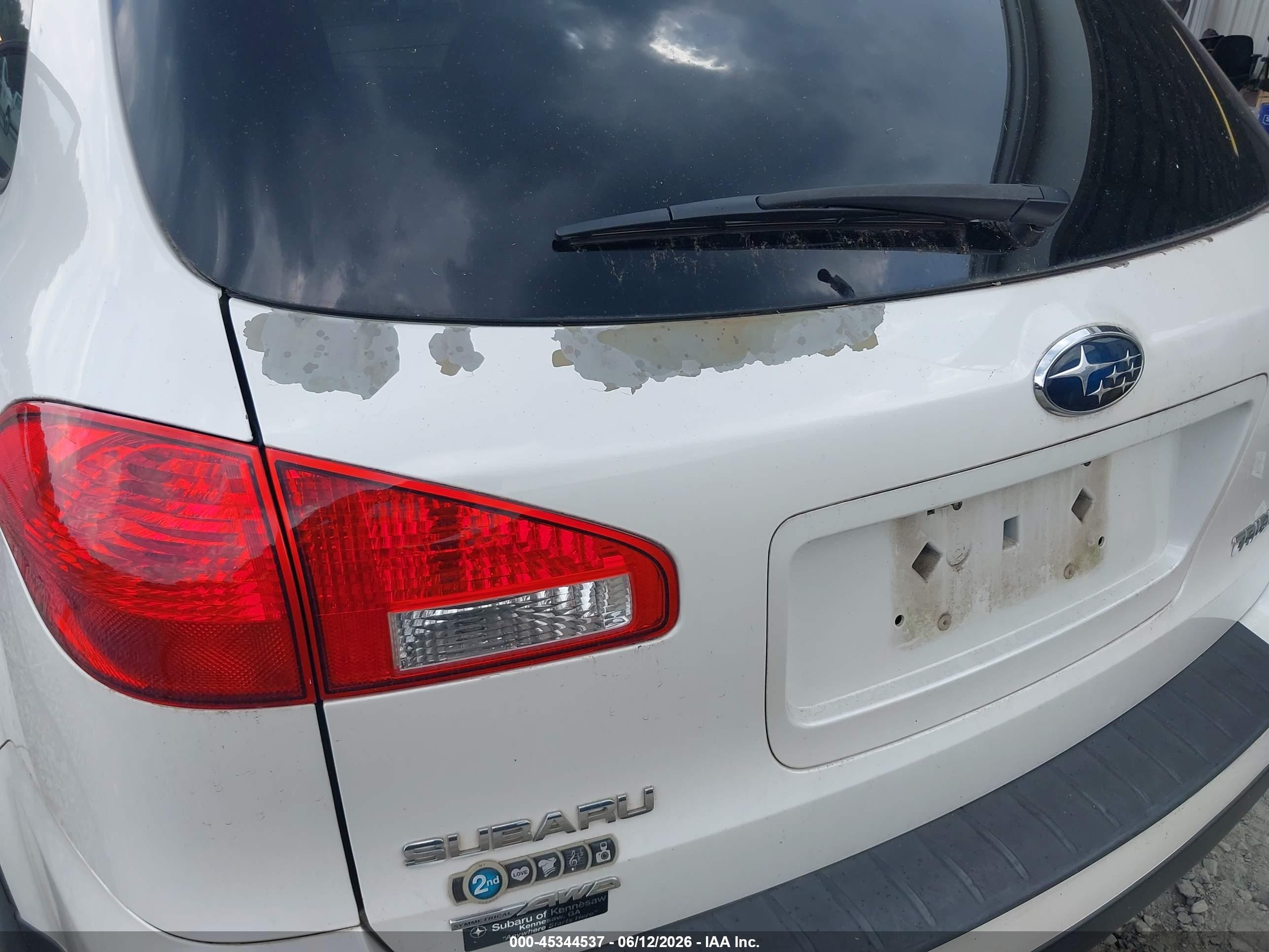 2014 Subaru Tribeca 3.6r Limited White vin: 4S4WX9GDXE4400789