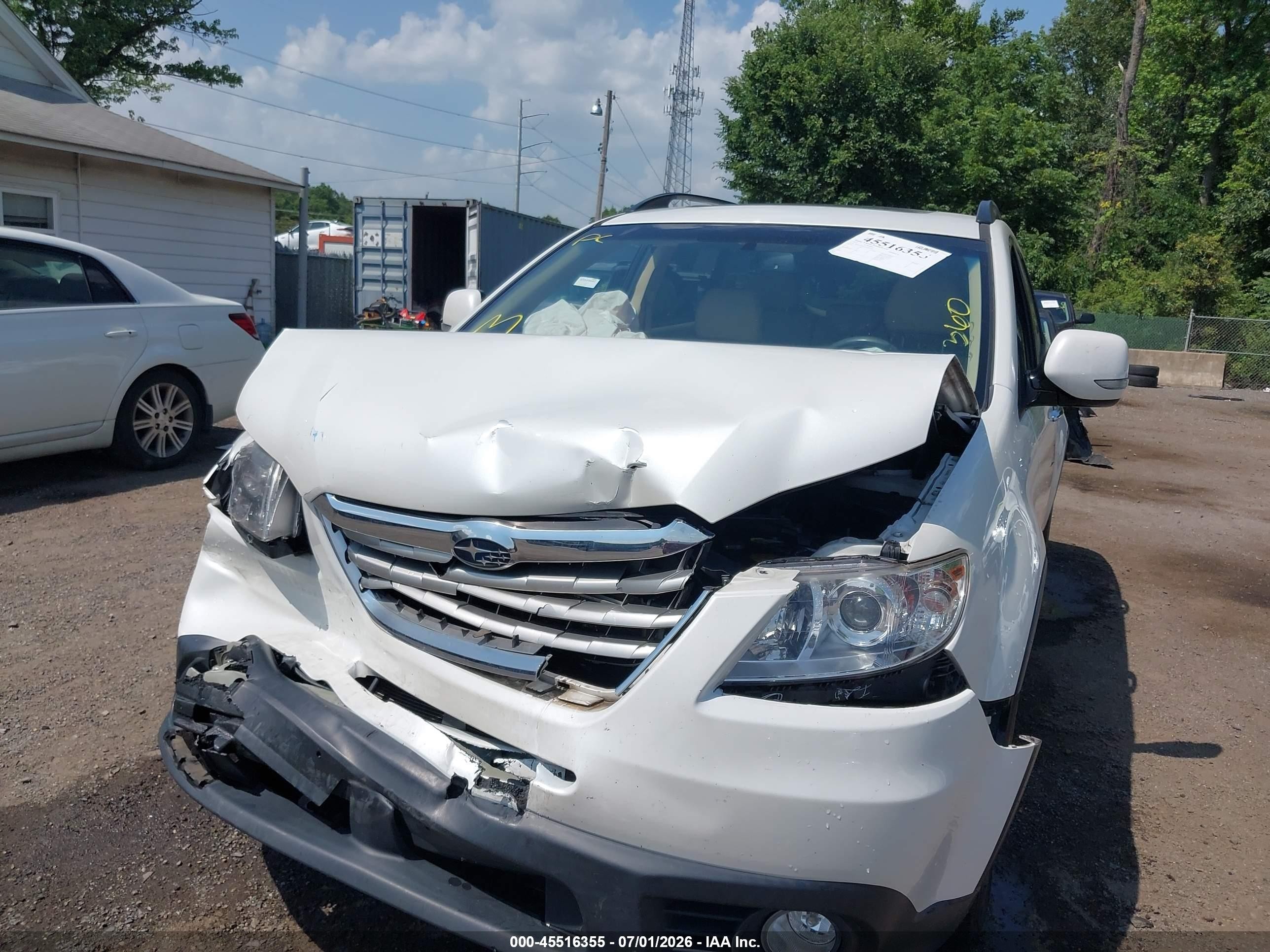 2013 Subaru Tribeca 3.6r Limited White vin: 4S4WX9HD5D4400549