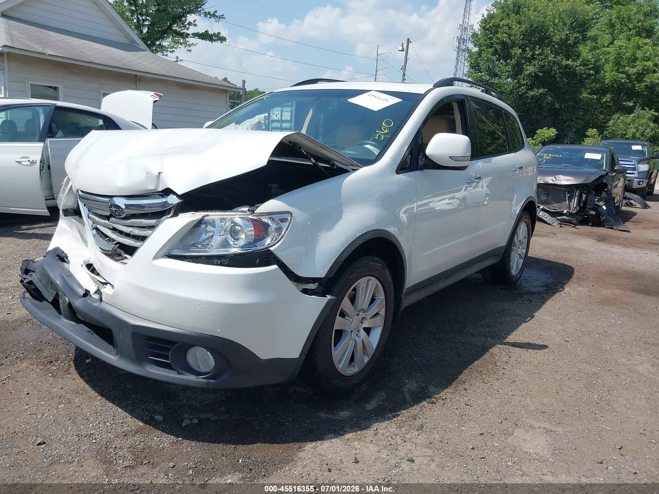 2013 Subaru Tribeca 3.6r Limited White vin: 4S4WX9HD5D4400549