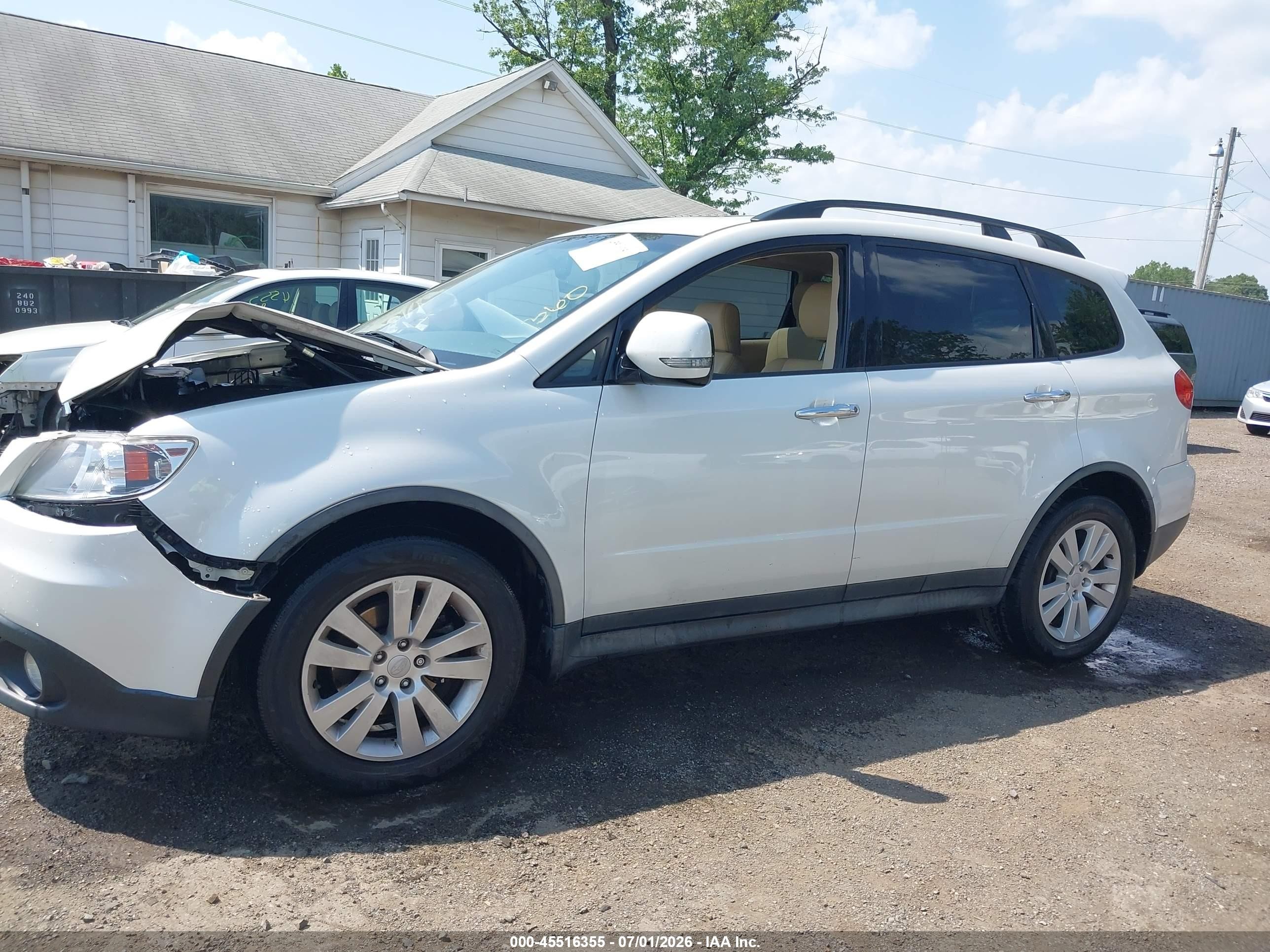 2013 Subaru Tribeca 3.6r Limited White vin: 4S4WX9HD5D4400549