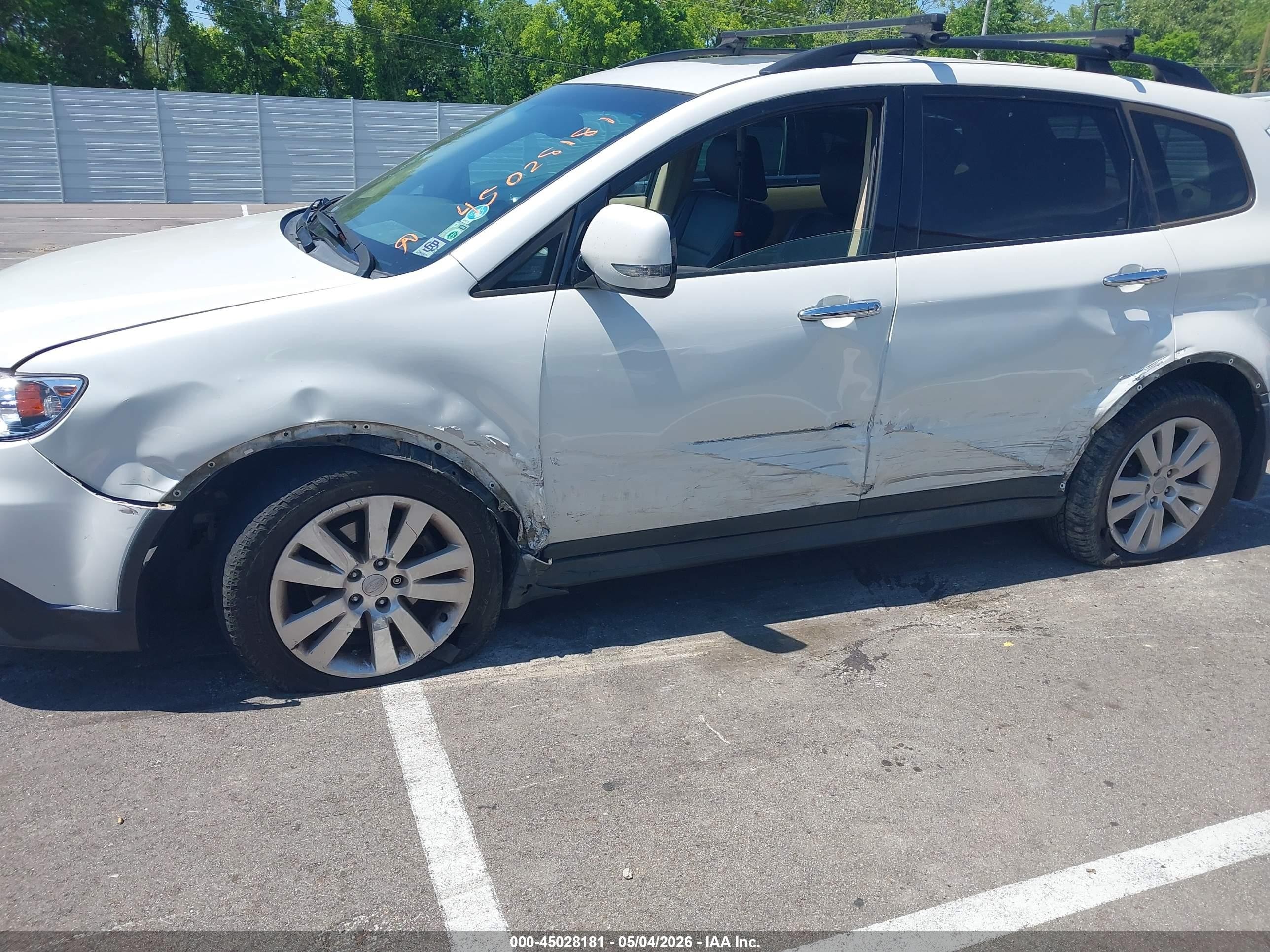 2013 Subaru Tribeca 3.6r Limited White vin: 4S4WX9HDXD4400501