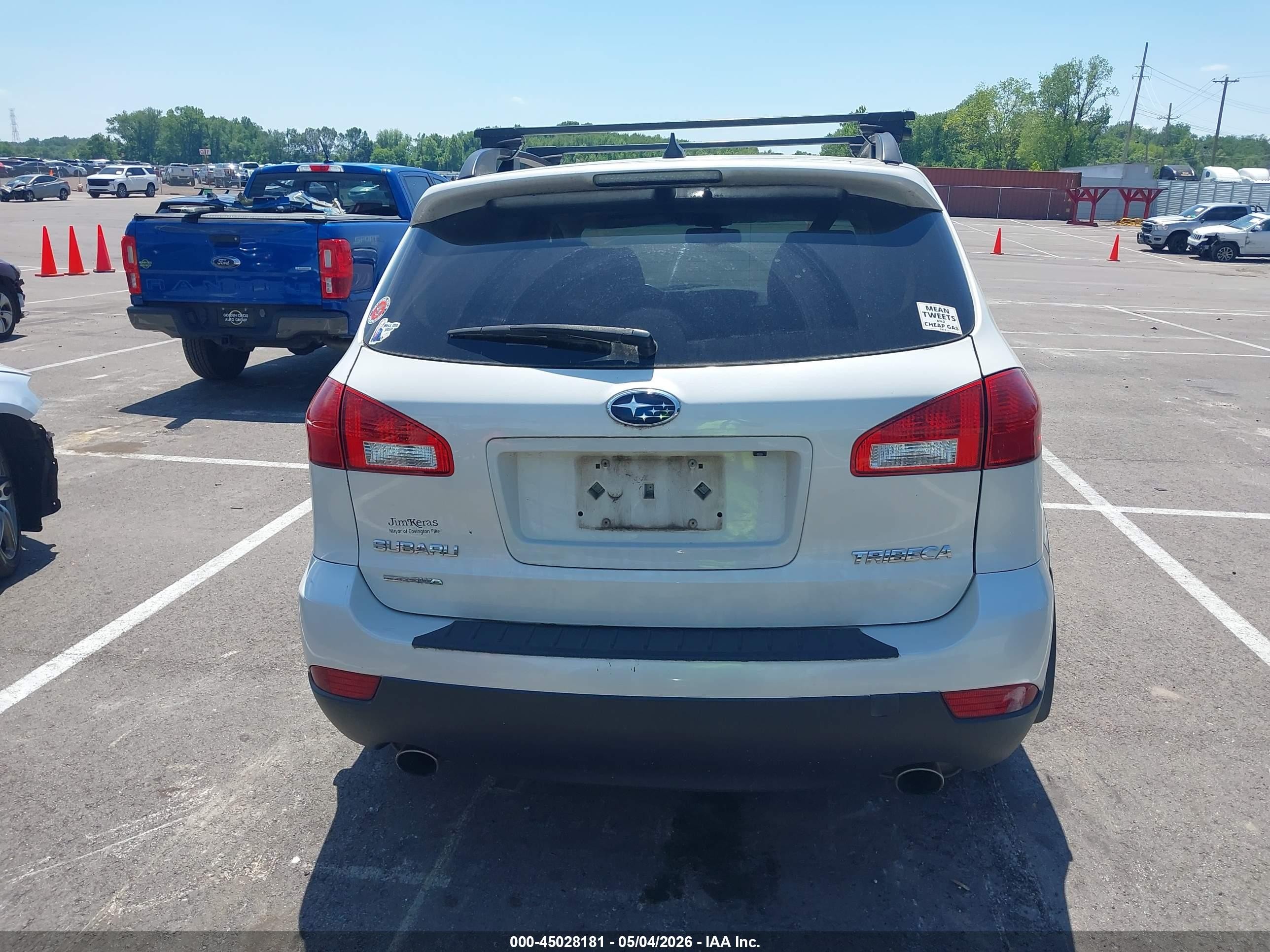 2013 Subaru Tribeca 3.6r Limited White vin: 4S4WX9HDXD4400501